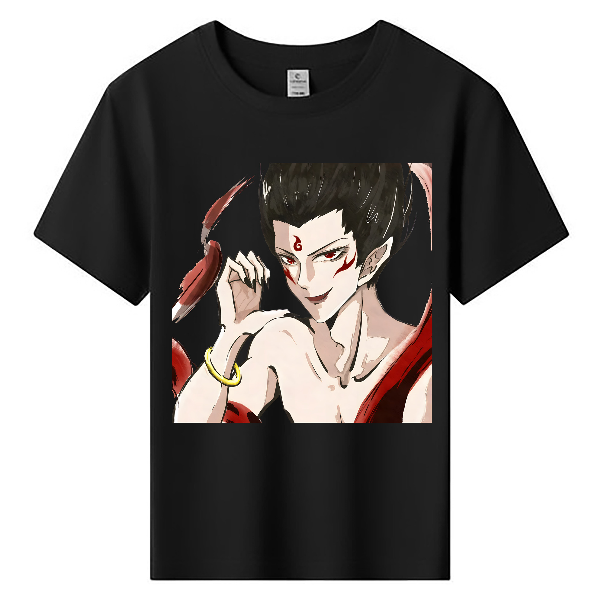 （画像用） Ne Zha 2 ナタ 魔童の大暴れ 綿100％キッズTシャツ（フロントプリント）