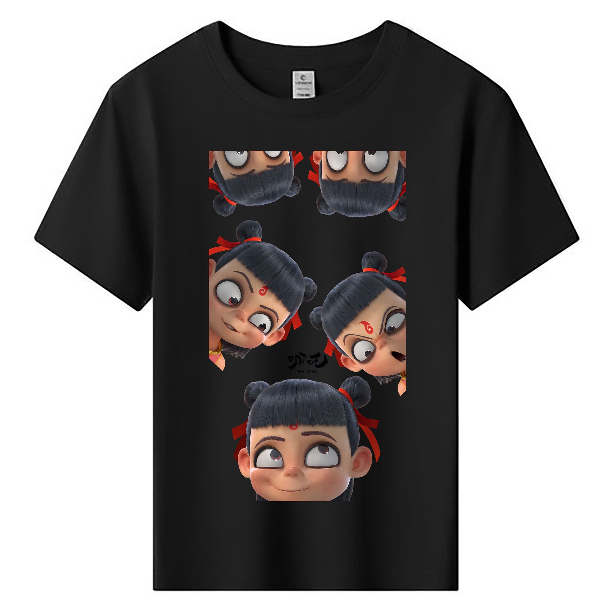 （画像用） Ne Zha 2 ナタ 魔童の大暴れ 綿100％キッズTシャツ（フロントプリント）