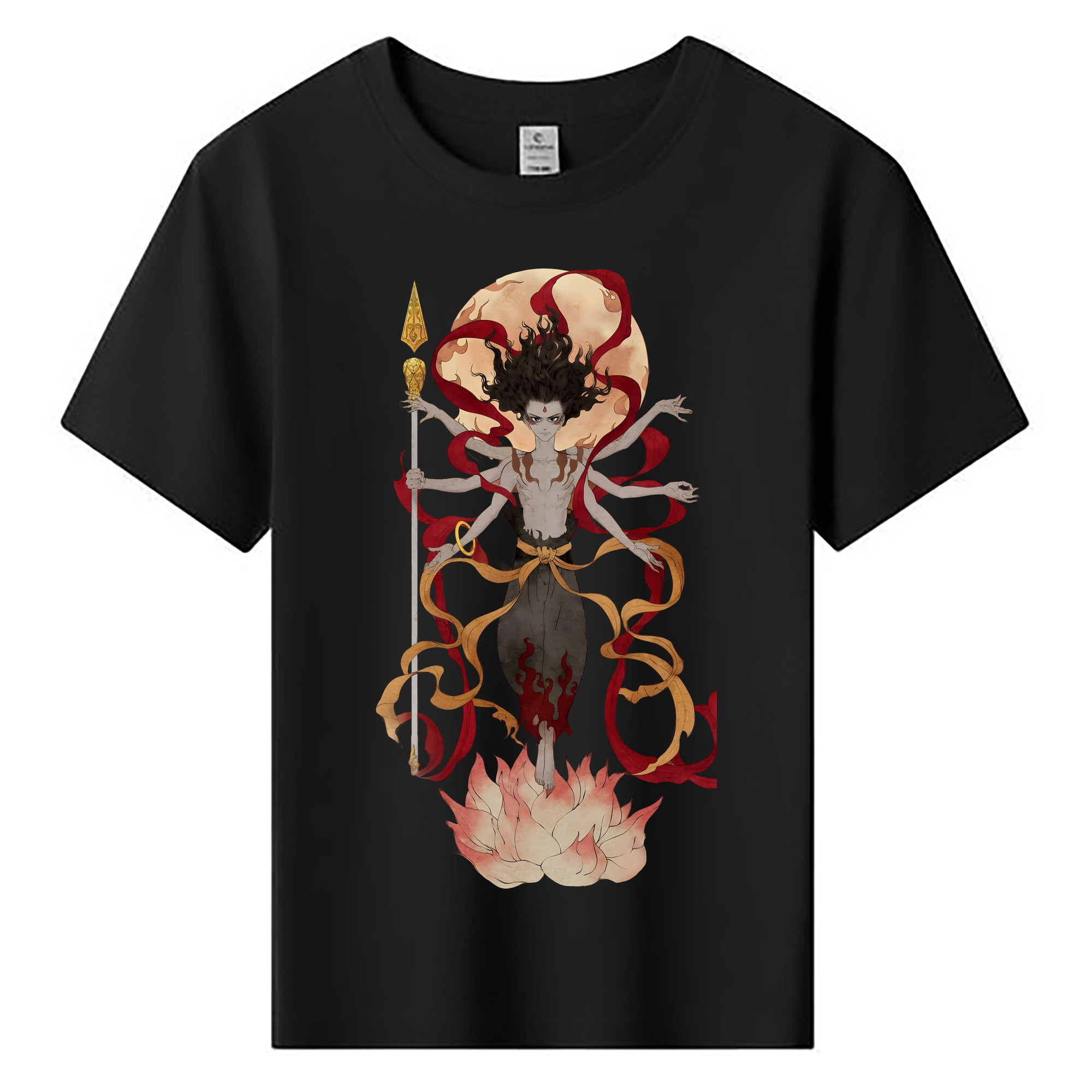 （画像用） Ne Zha 2 ナタ 魔童の大暴れ 綿100％キッズTシャツ（フロントプリント）