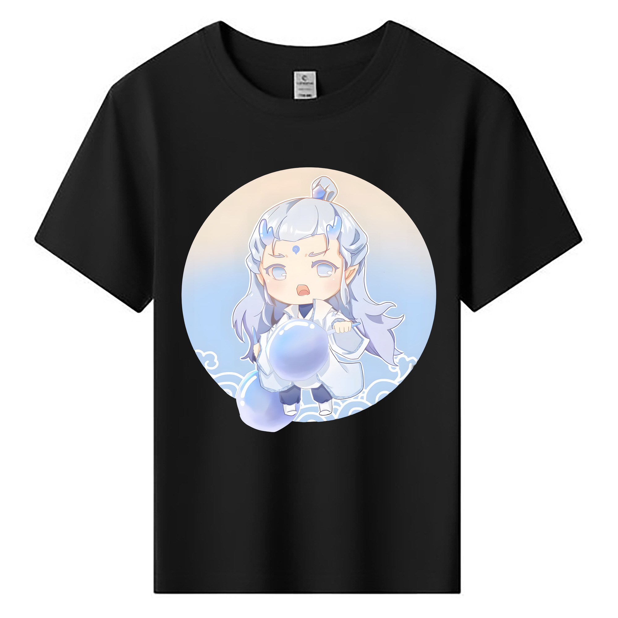 （画像用） Ne Zha 2 ナタ 魔童の大暴れ 綿100％キッズTシャツ（フロントプリント）
