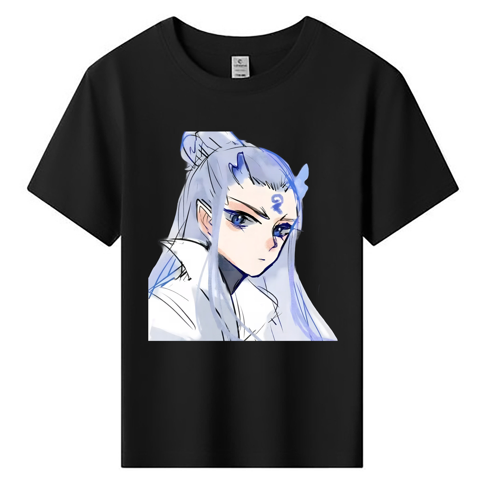 （画像用） Ne Zha 2 ナタ 魔童の大暴れ 綿100％キッズTシャツ（フロントプリント）
