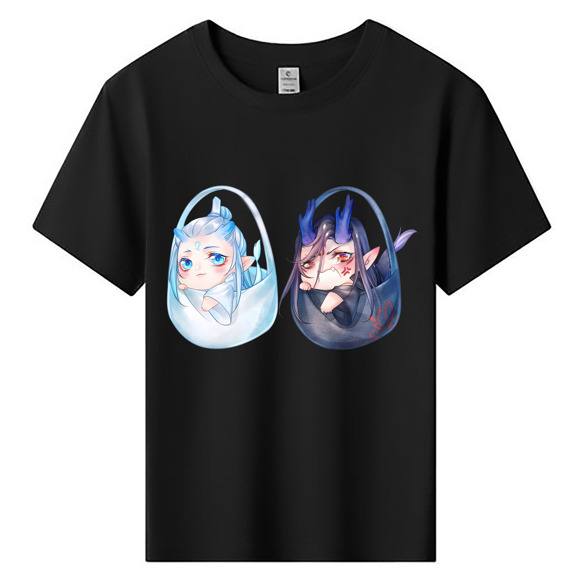 （画像用） Ne Zha 2 ナタ 魔童の大暴れ 綿100％キッズTシャツ（フロントプリント）