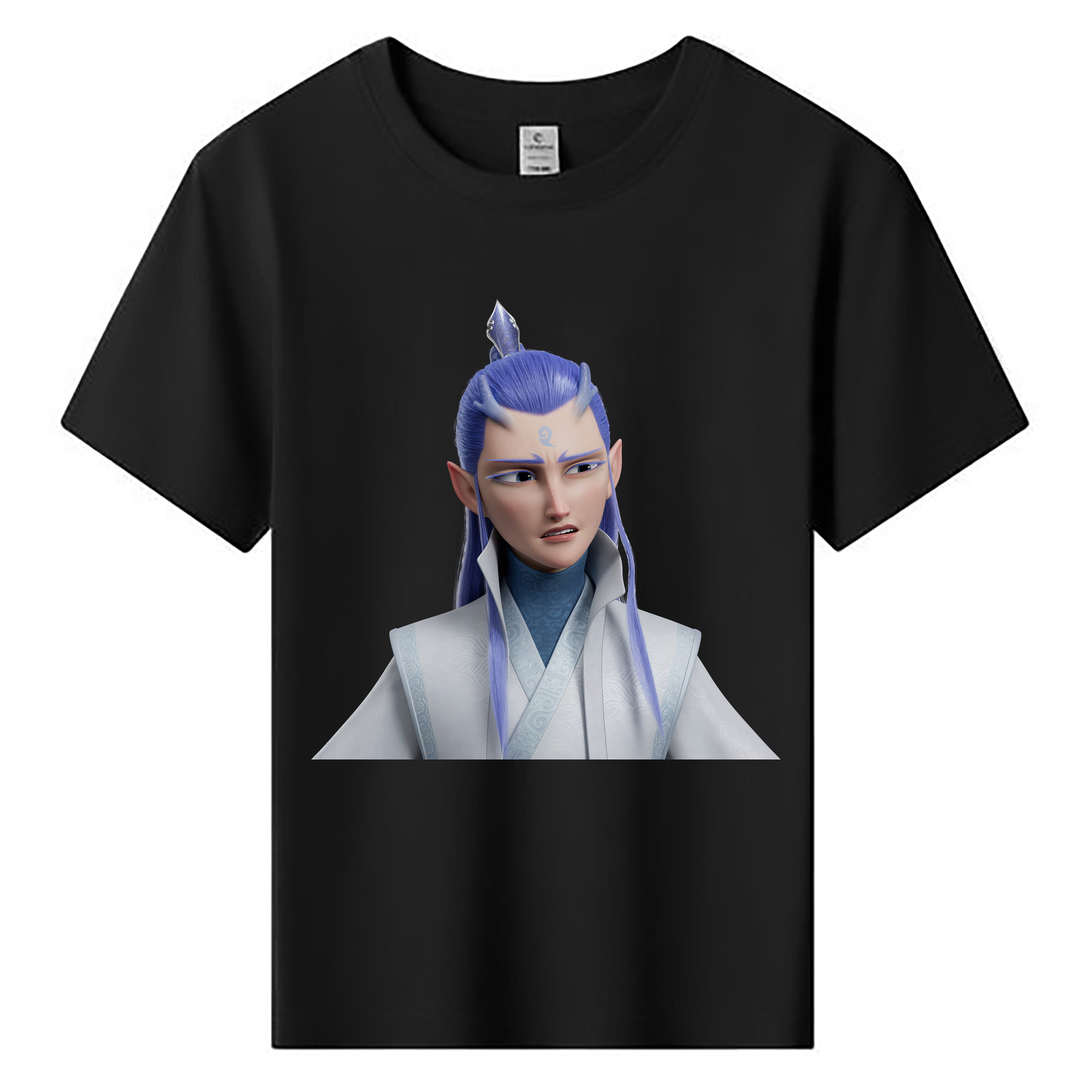 （画像用） Ne Zha 2 ナタ 魔童の大暴れ 綿100％キッズTシャツ（フロントプリント）