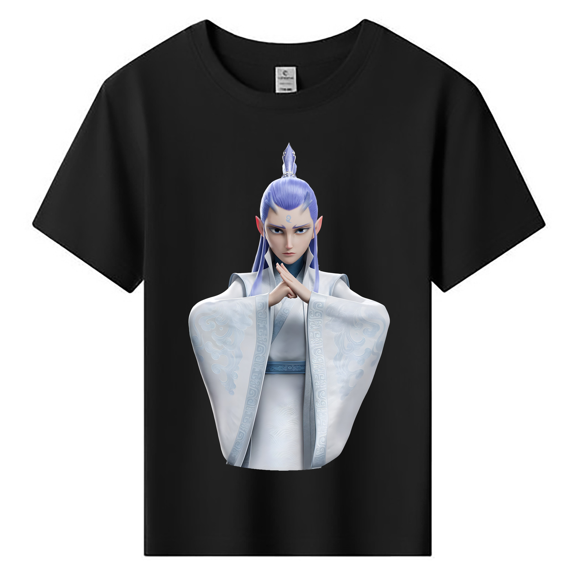 （画像用） Ne Zha 2 ナタ 魔童の大暴れ 綿100％キッズTシャツ（フロントプリント）
