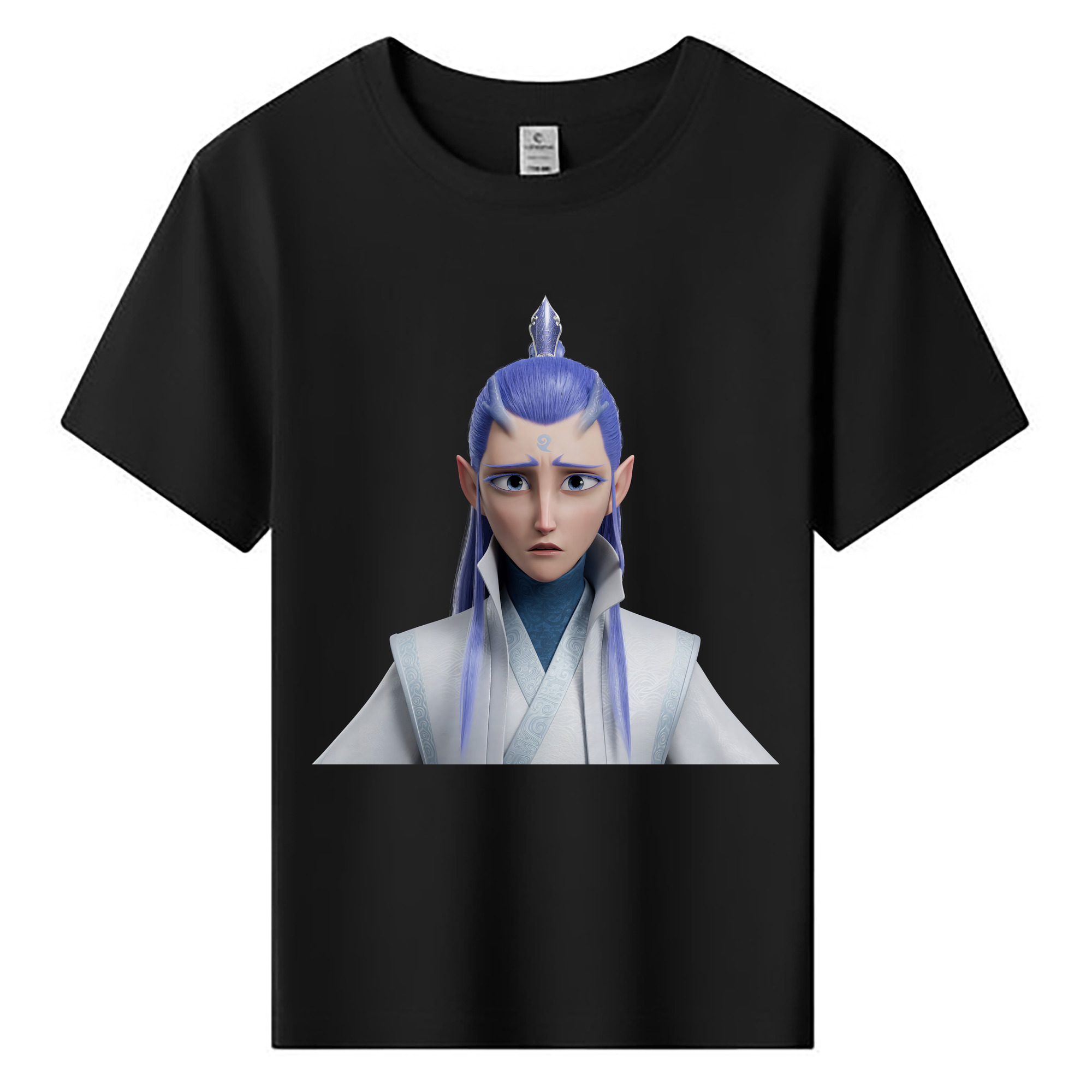 （画像用） Ne Zha 2 ナタ 魔童の大暴れ 綿100％キッズTシャツ（フロントプリント）
