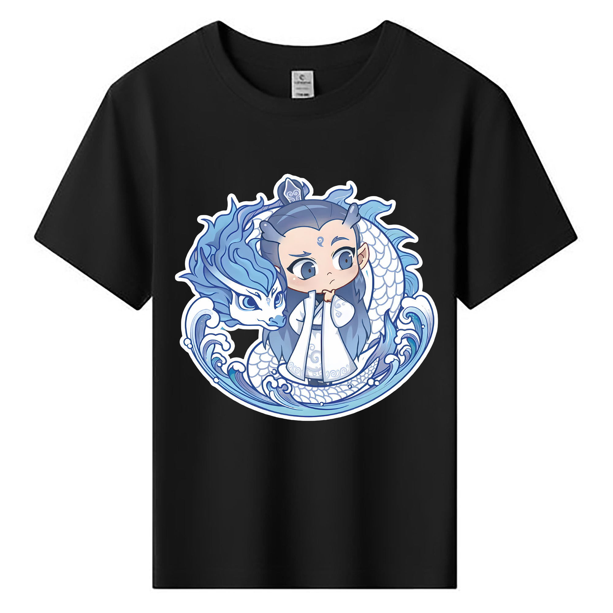 （画像用） Ne Zha 2 ナタ 魔童の大暴れ 綿100％キッズTシャツ（フロントプリント）