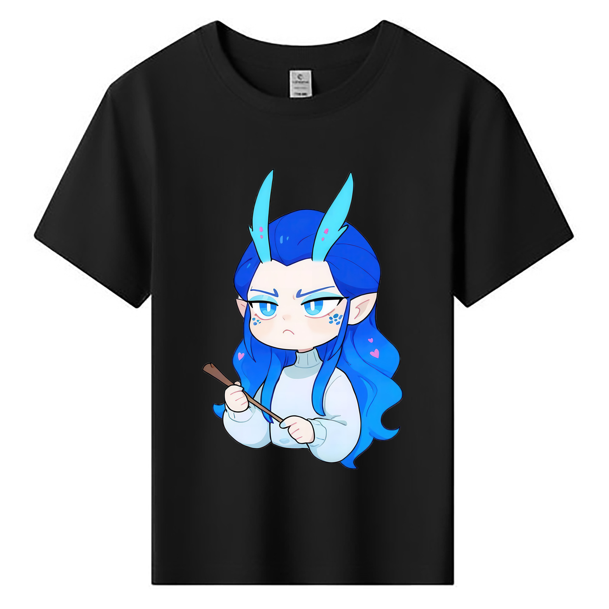 （画像用） Ne Zha 2 ナタ 魔童の大暴れ 綿100％キッズTシャツ（フロントプリント）