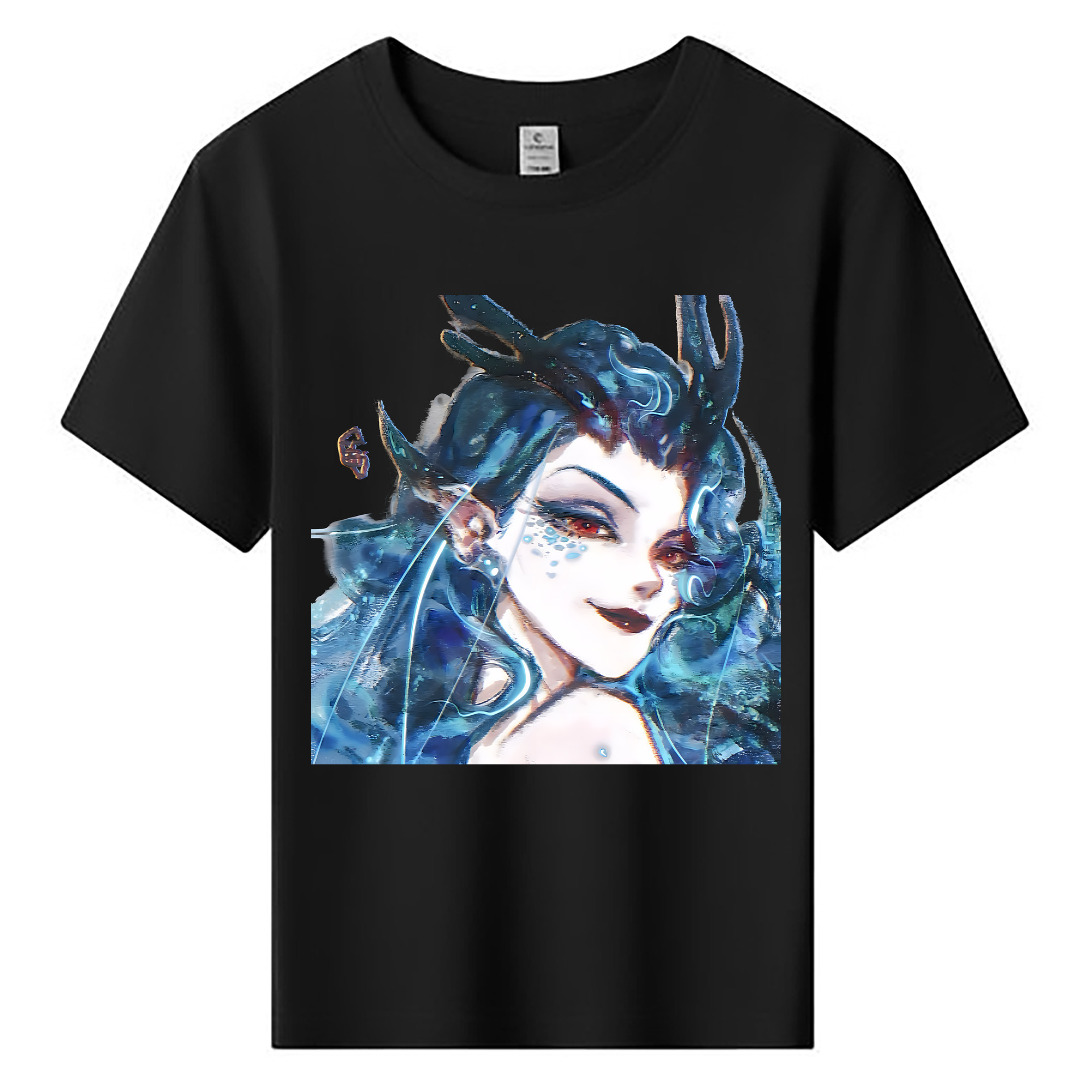 （画像用） Ne Zha 2 ナタ 魔童の大暴れ 綿100％キッズTシャツ（フロントプリント）