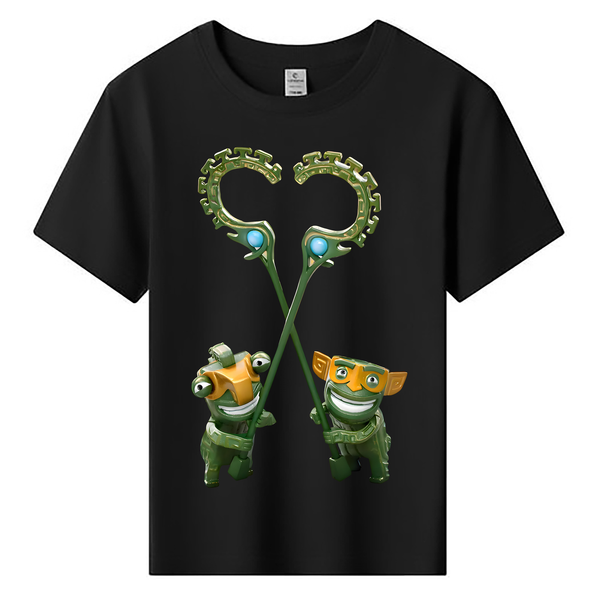 （画像用） Ne Zha 2 ナタ 魔童の大暴れ 綿100％キッズTシャツ（フロントプリント）