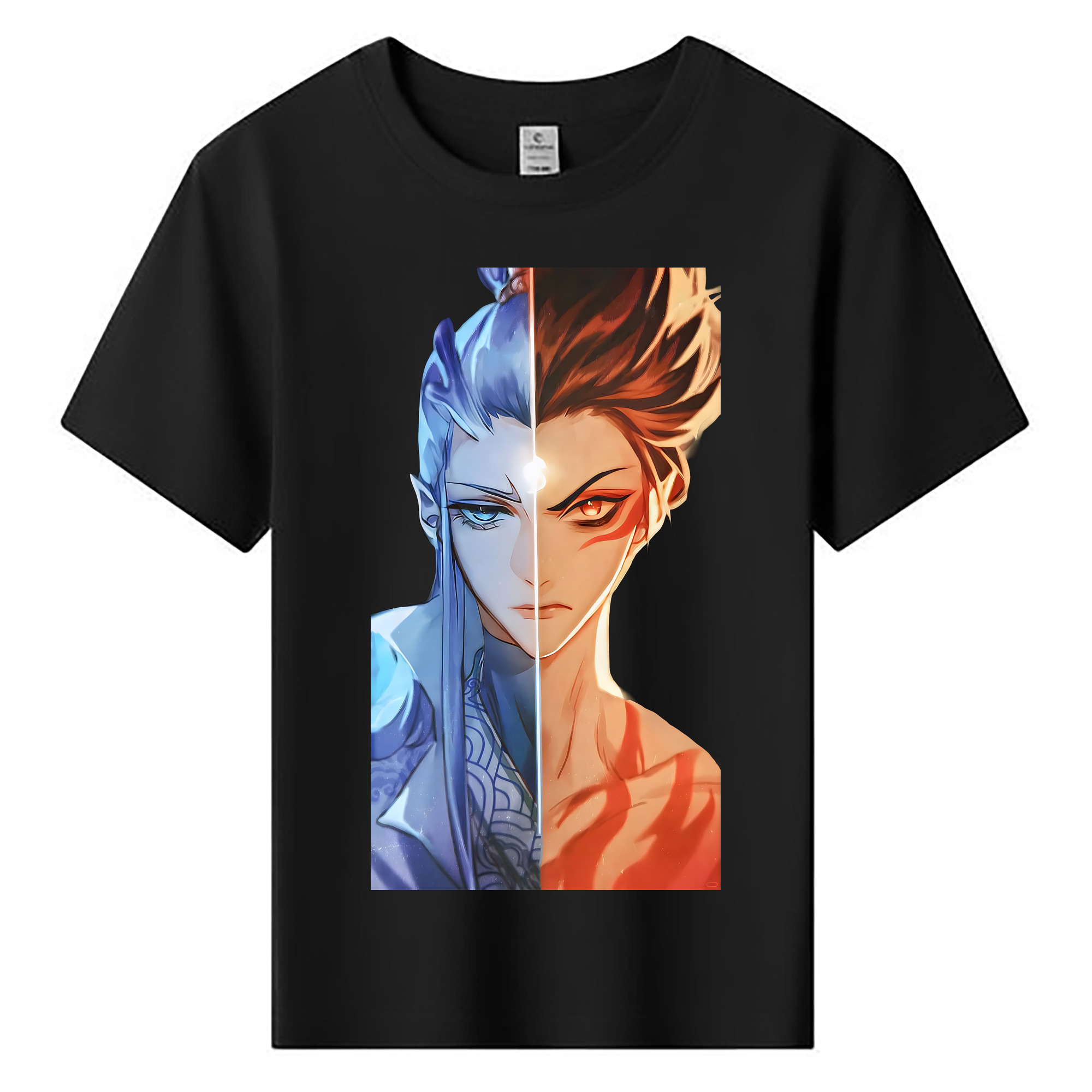 （画像用） Ne Zha 2 ナタ 魔童の大暴れ 綿100％キッズTシャツ（フロントプリント）