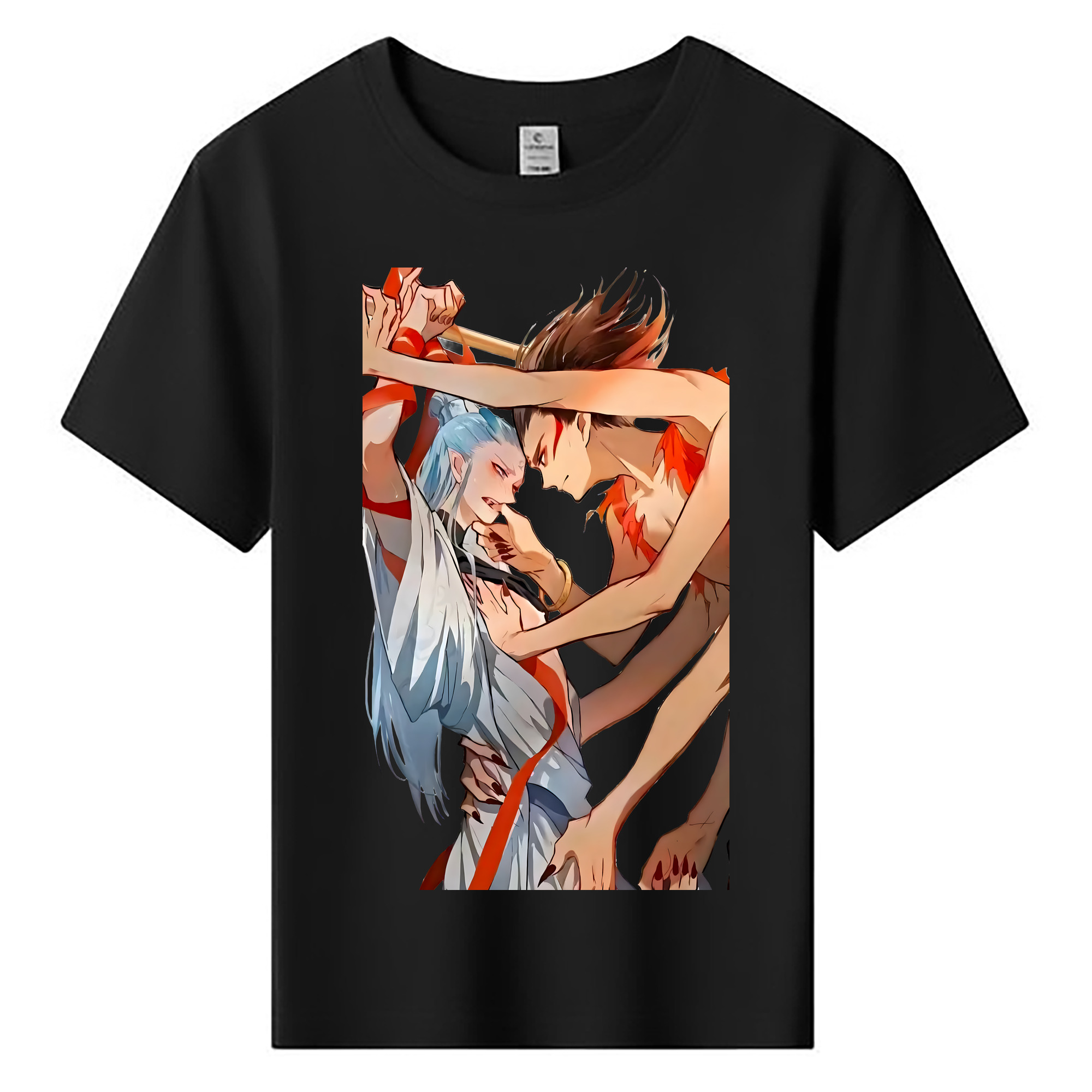 （画像用） Ne Zha 2 ナタ 魔童の大暴れ 綿100％キッズTシャツ（フロントプリント）