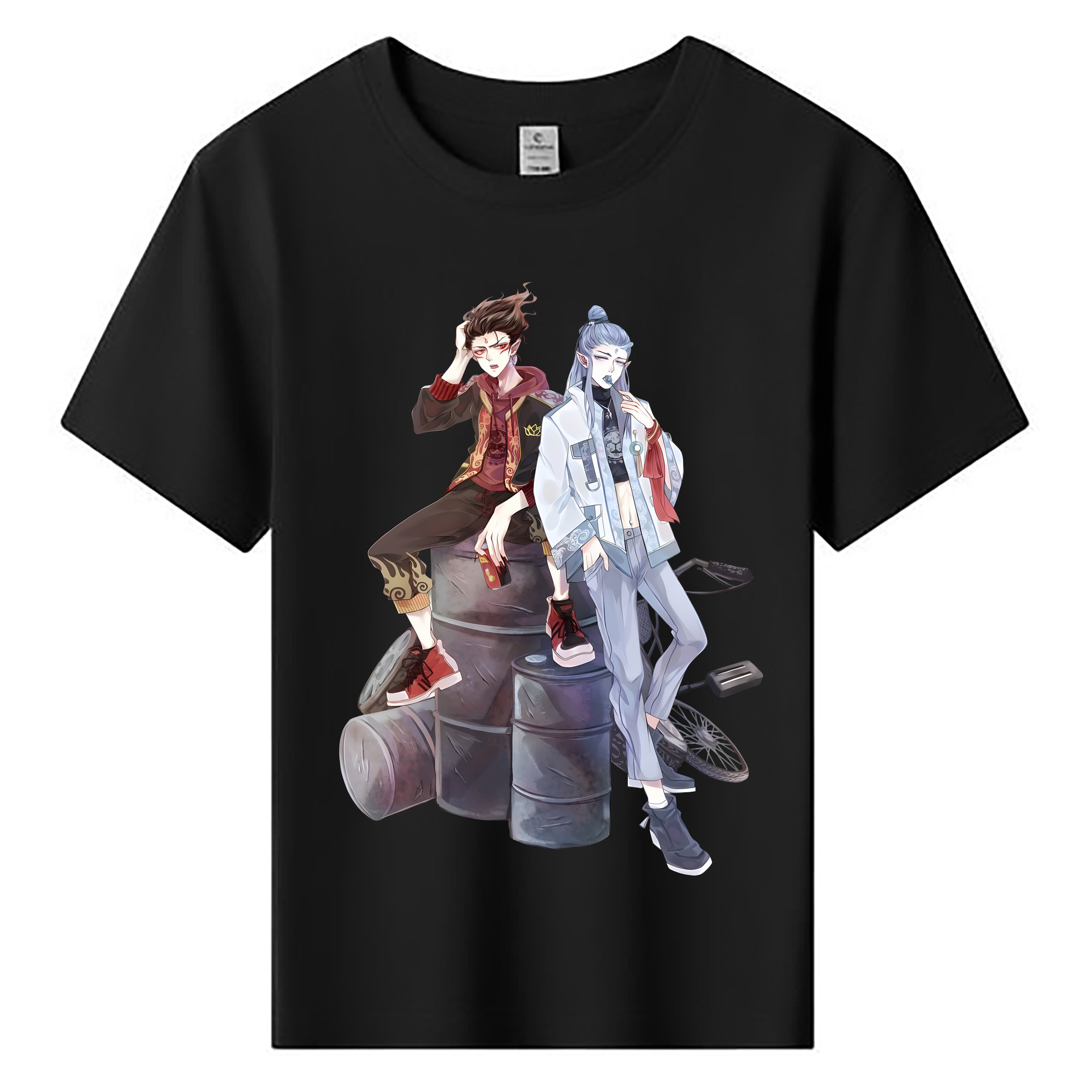 （画像用） Ne Zha 2 ナタ 魔童の大暴れ 綿100％キッズTシャツ（フロントプリント）