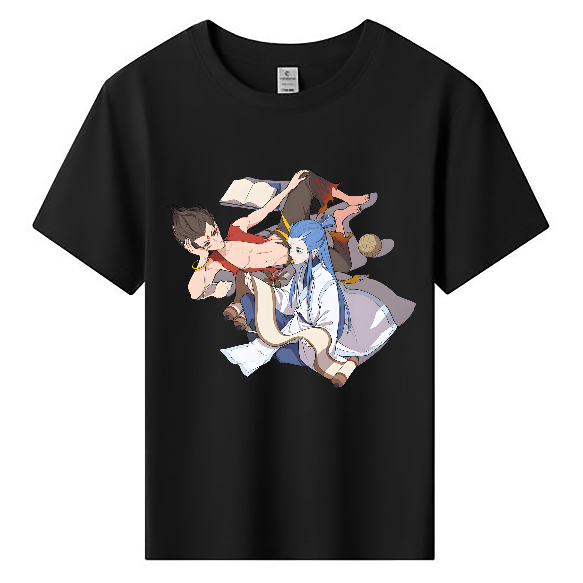 （画像用） Ne Zha 2 ナタ 魔童の大暴れ 綿100％キッズTシャツ（フロントプリント）