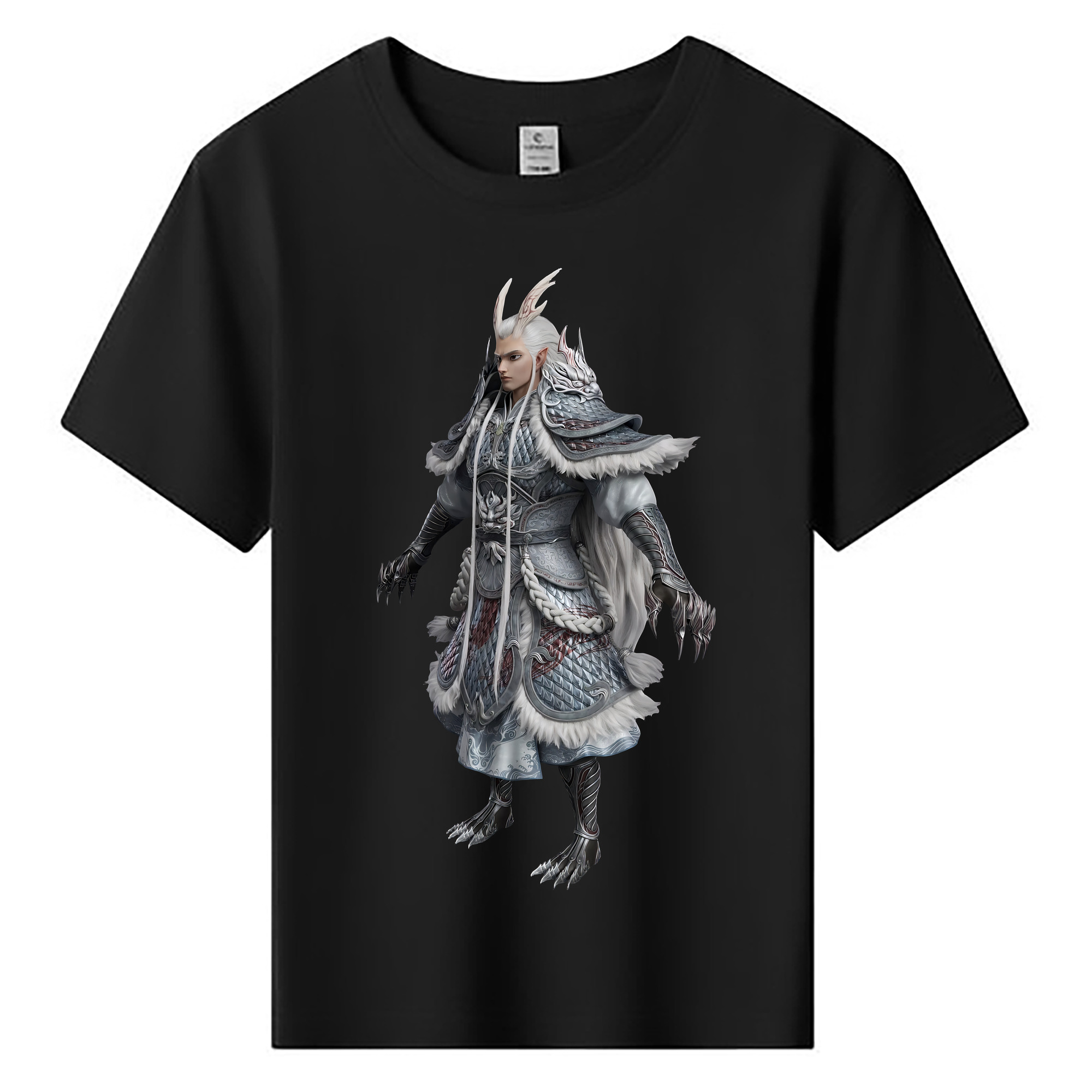 （画像用） Ne Zha 2 ナタ 魔童の大暴れ 綿100％キッズTシャツ（フロントプリント）