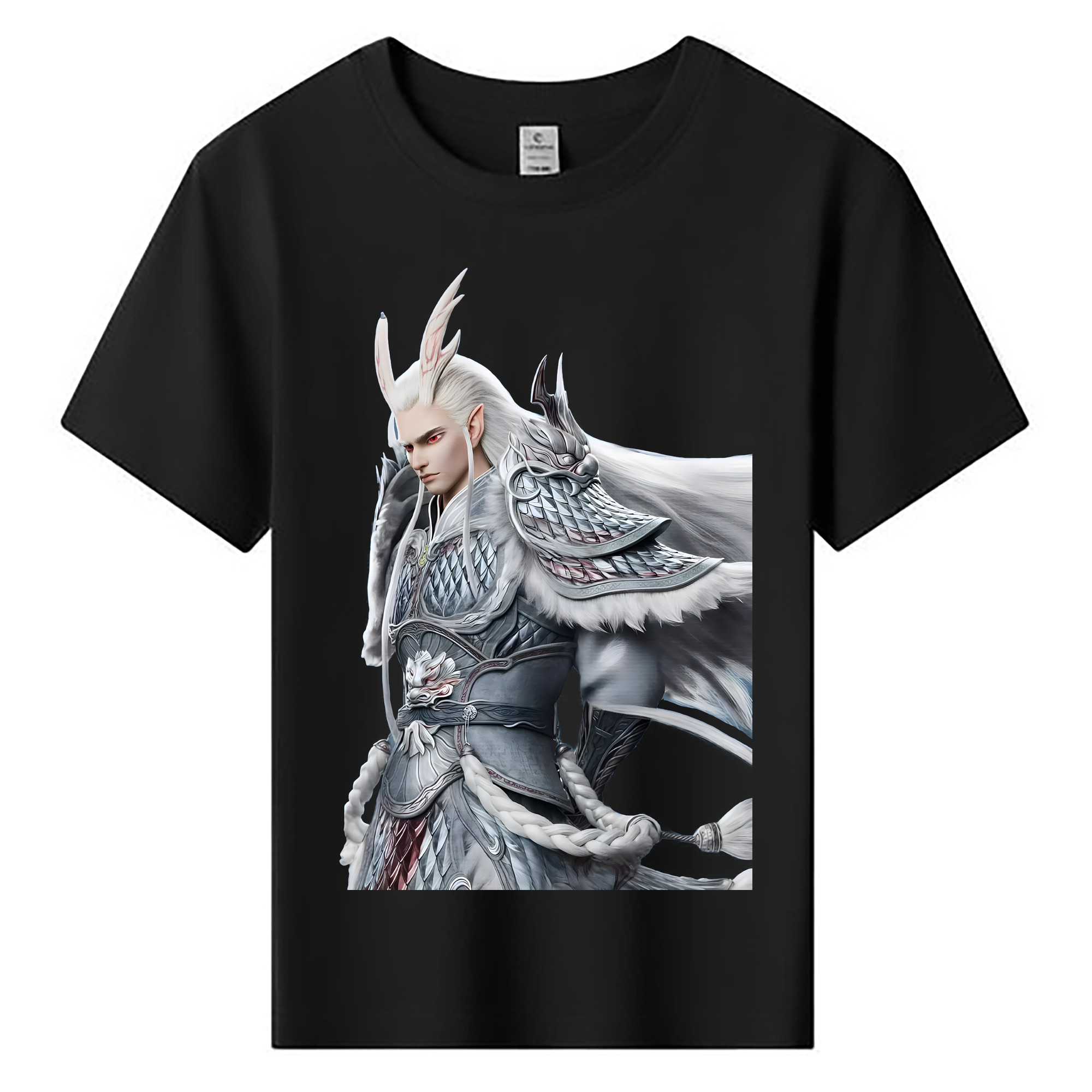 （画像用） Ne Zha 2 ナタ 魔童の大暴れ 綿100％キッズTシャツ（フロントプリント）