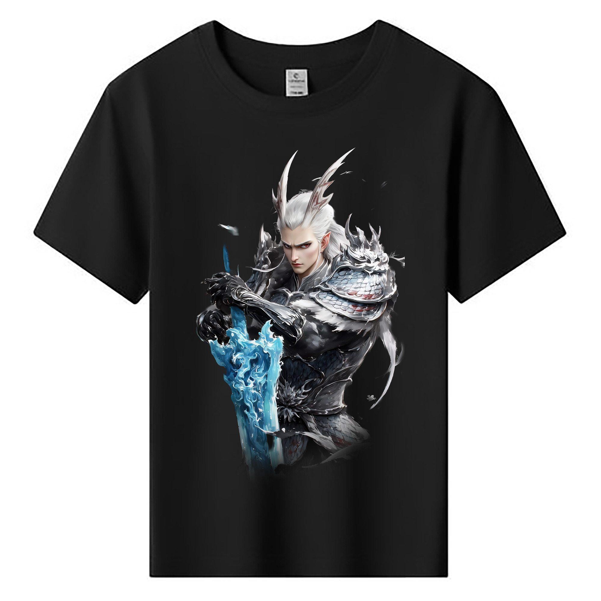 （画像用） Ne Zha 2 ナタ 魔童の大暴れ 綿100％キッズTシャツ（フロントプリント）