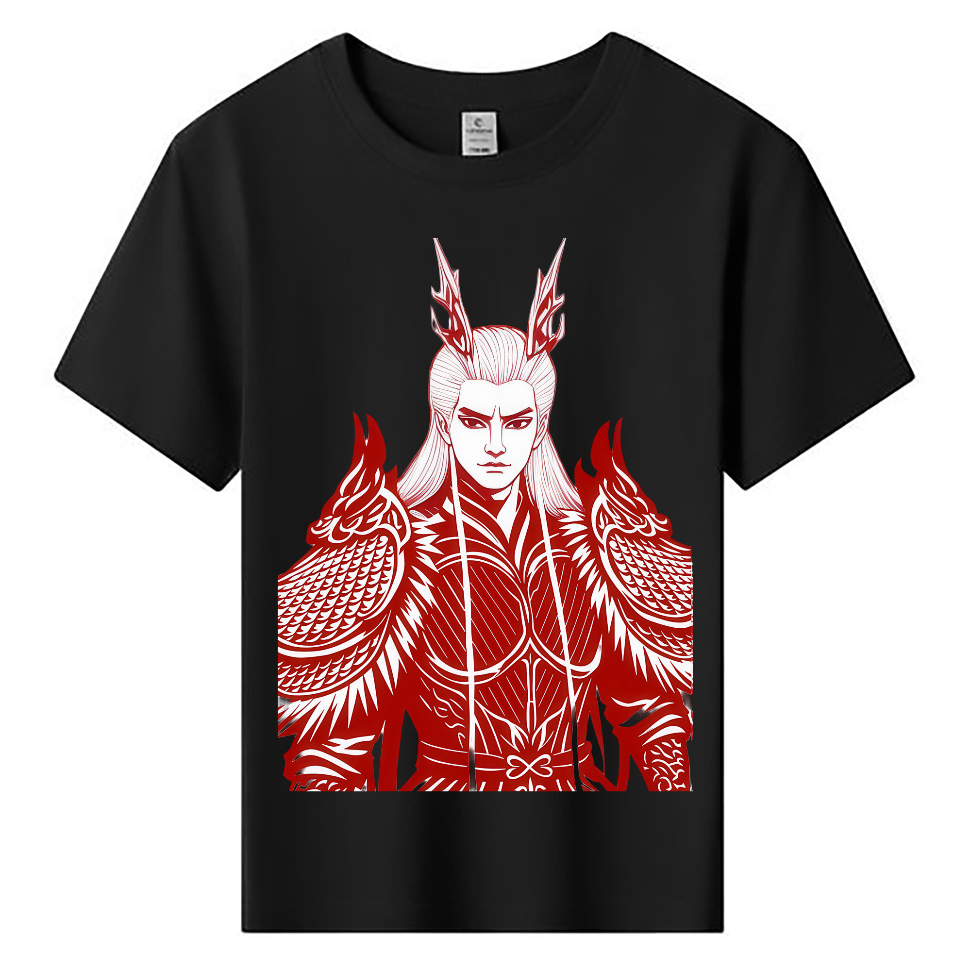 （画像用） Ne Zha 2 ナタ 魔童の大暴れ 綿100％キッズTシャツ（フロントプリント）