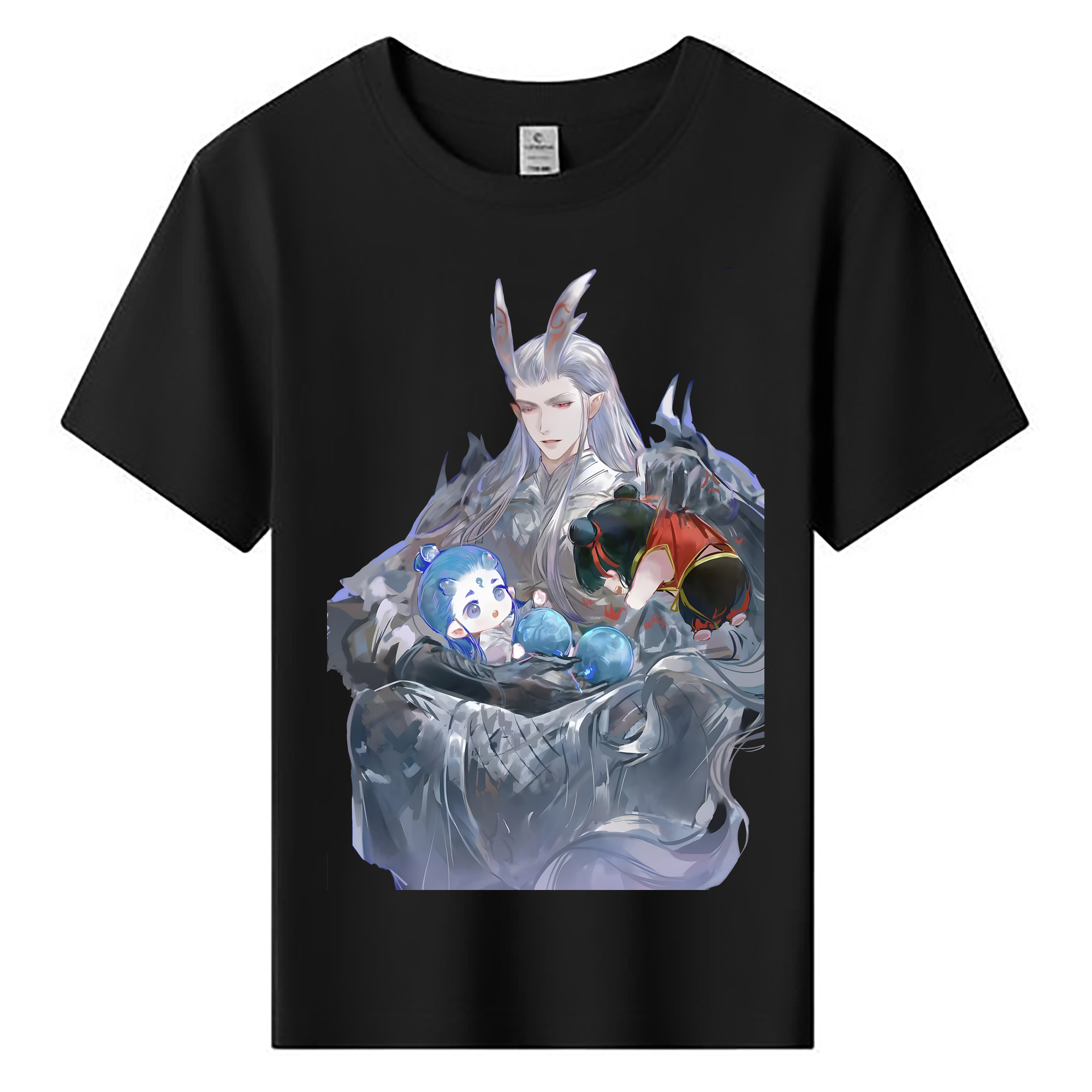 （画像用） Ne Zha 2 ナタ 魔童の大暴れ 綿100％キッズTシャツ（フロントプリント）