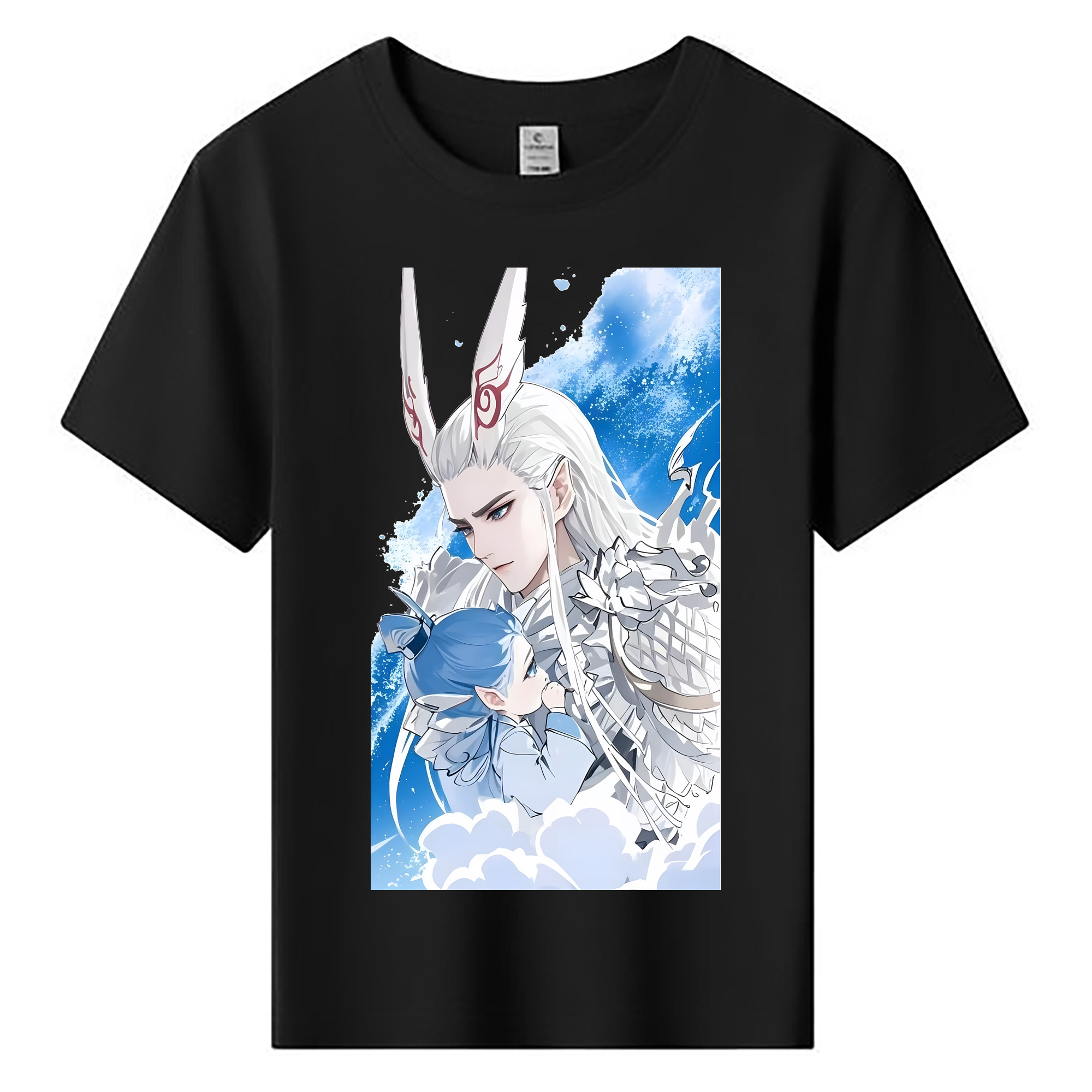 （画像用） Ne Zha 2 ナタ 魔童の大暴れ 綿100％キッズTシャツ（フロントプリント）