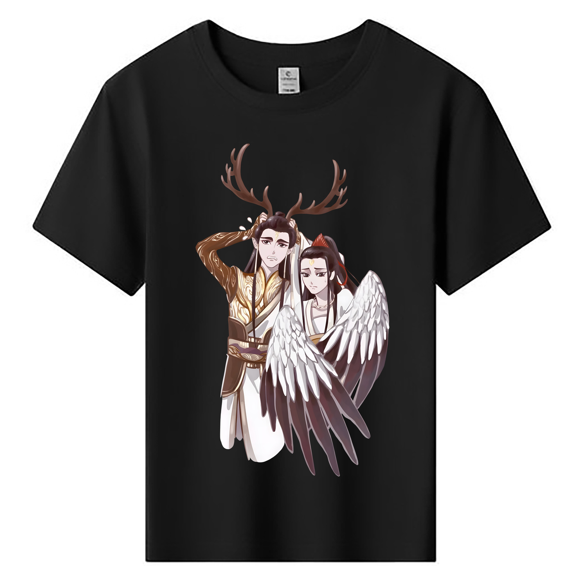 （画像用） Ne Zha 2 ナタ 魔童の大暴れ 綿100％キッズTシャツ（フロントプリント）