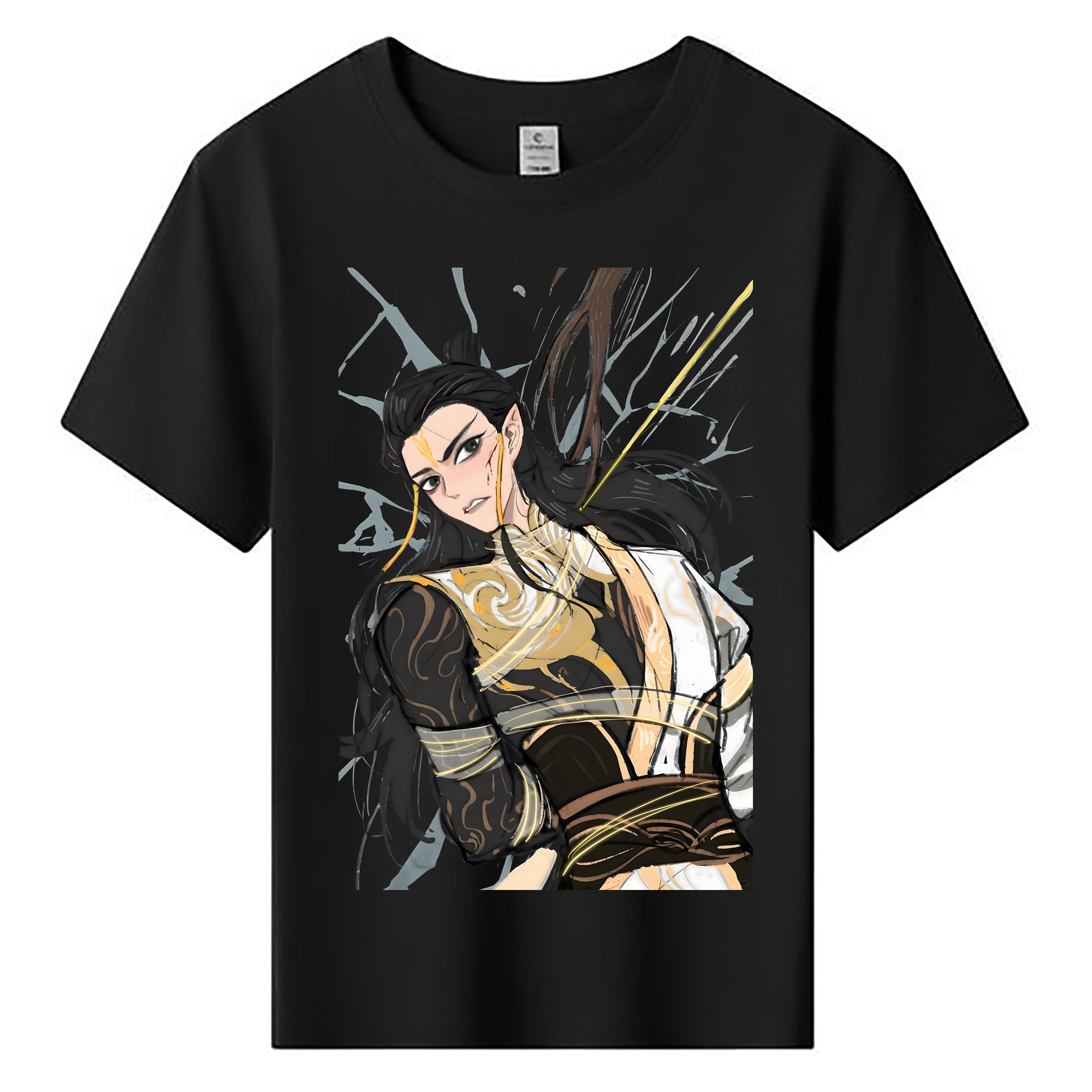 （画像用） Ne Zha 2 ナタ 魔童の大暴れ 綿100％キッズTシャツ（フロントプリント）