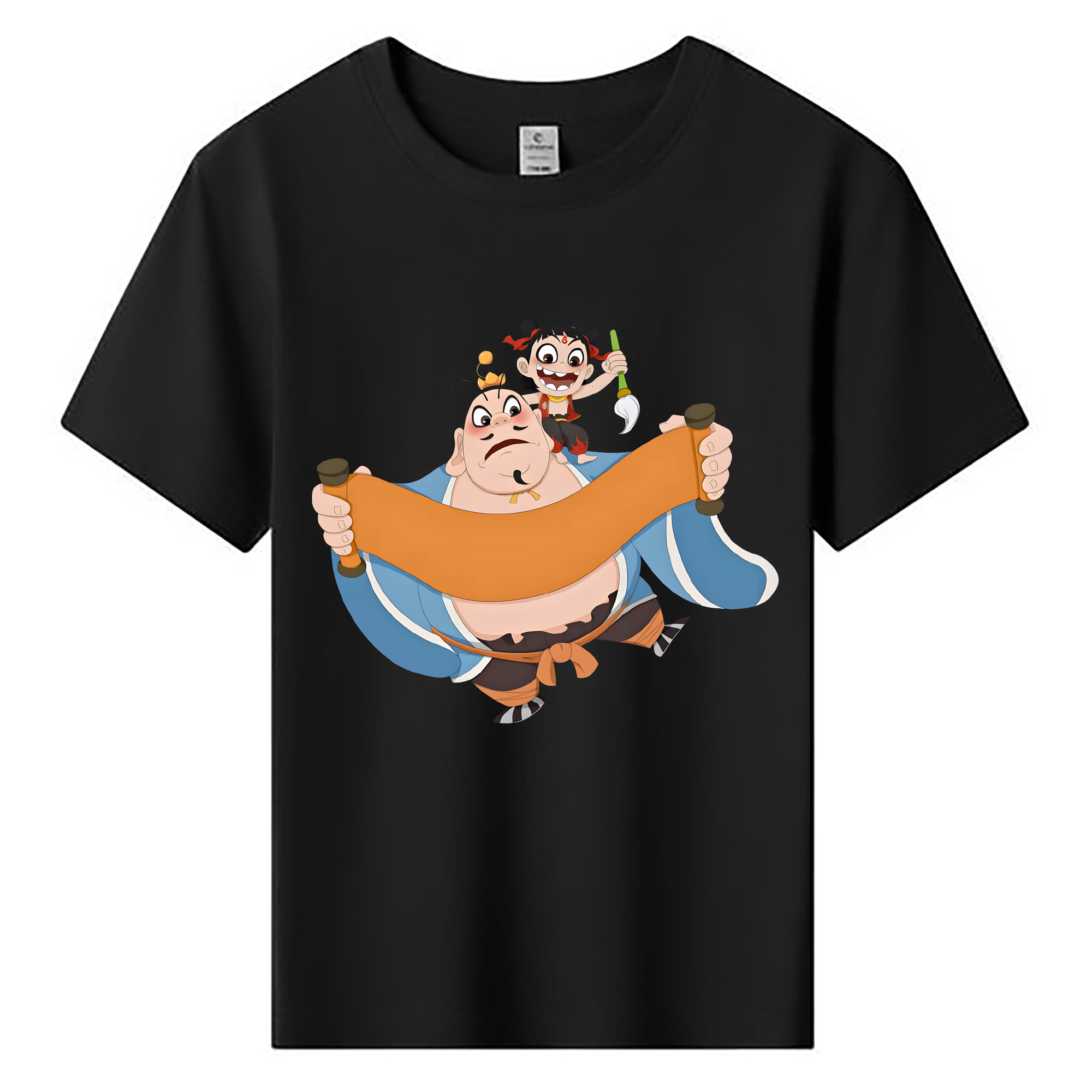 （画像用） Ne Zha 2 ナタ 魔童の大暴れ 綿100％キッズTシャツ（フロントプリント）