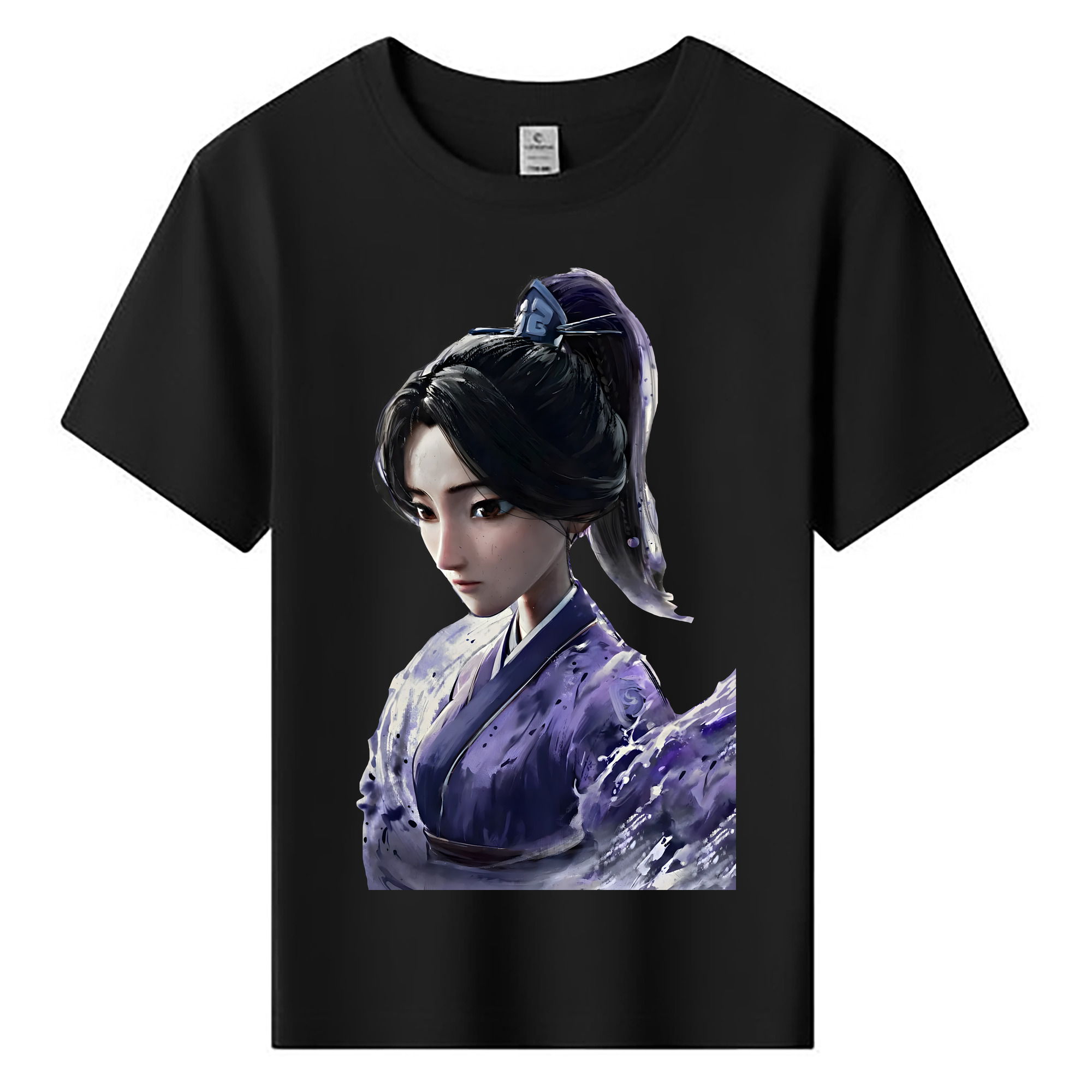 （画像用） Ne Zha 2 ナタ 魔童の大暴れ 綿100％キッズTシャツ（フロントプリント）