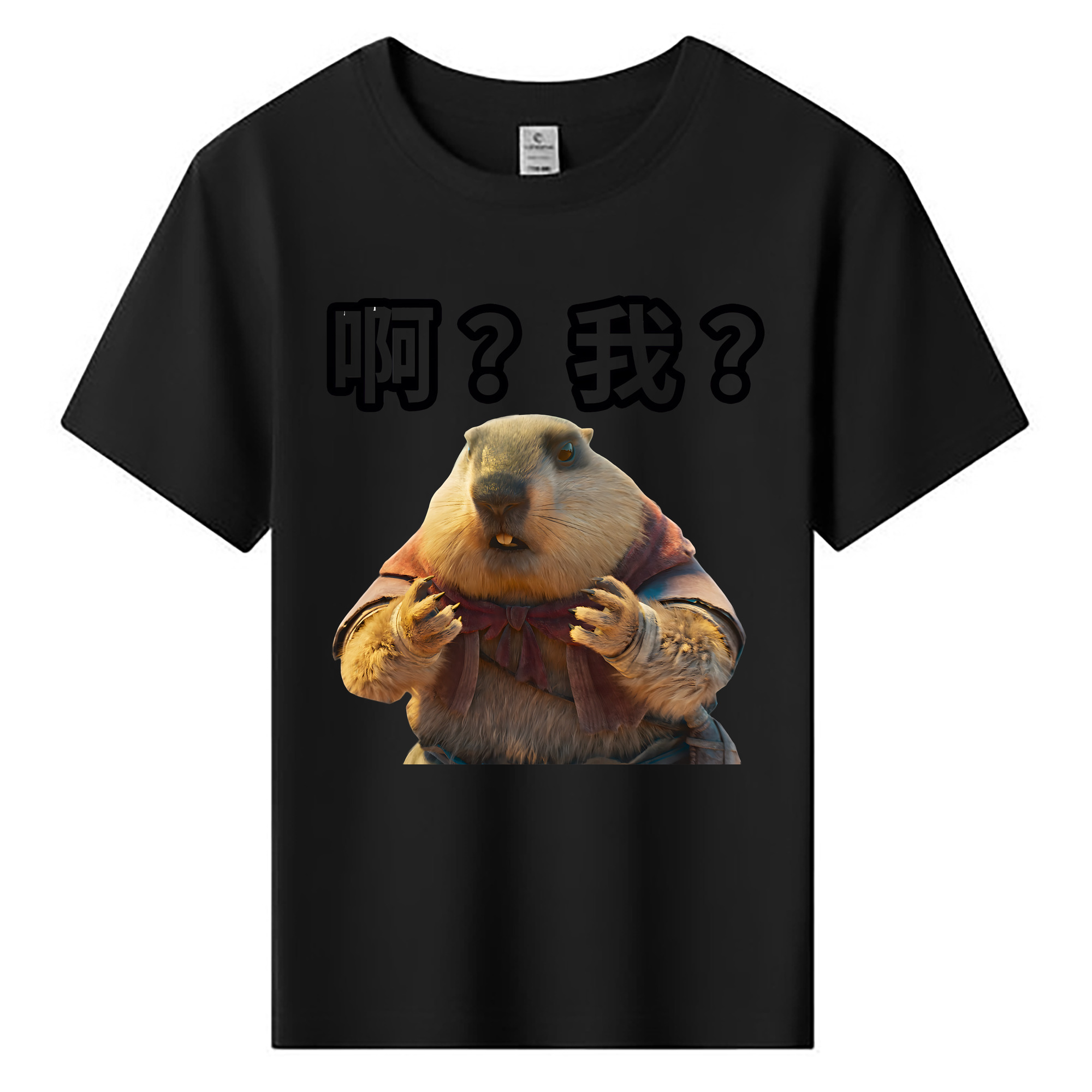 （画像用） Ne Zha 2 ナタ 魔童の大暴れ 綿100％キッズTシャツ（フロントプリント）