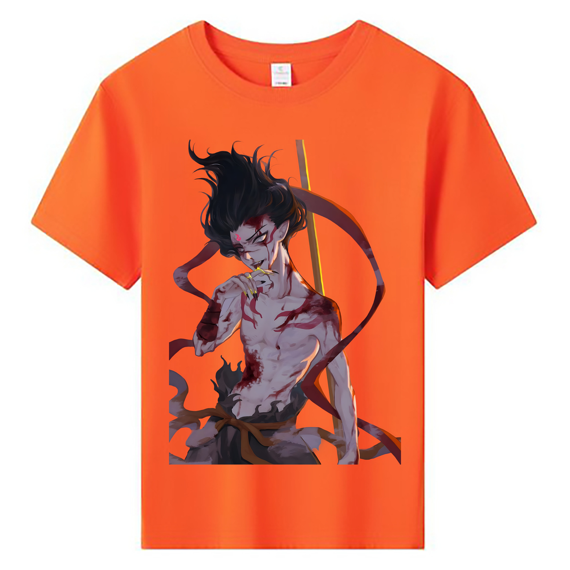 （画像用） Ne Zha 2 ナタ 魔童の大暴れ 綿100％キッズTシャツ（フロントプリント）