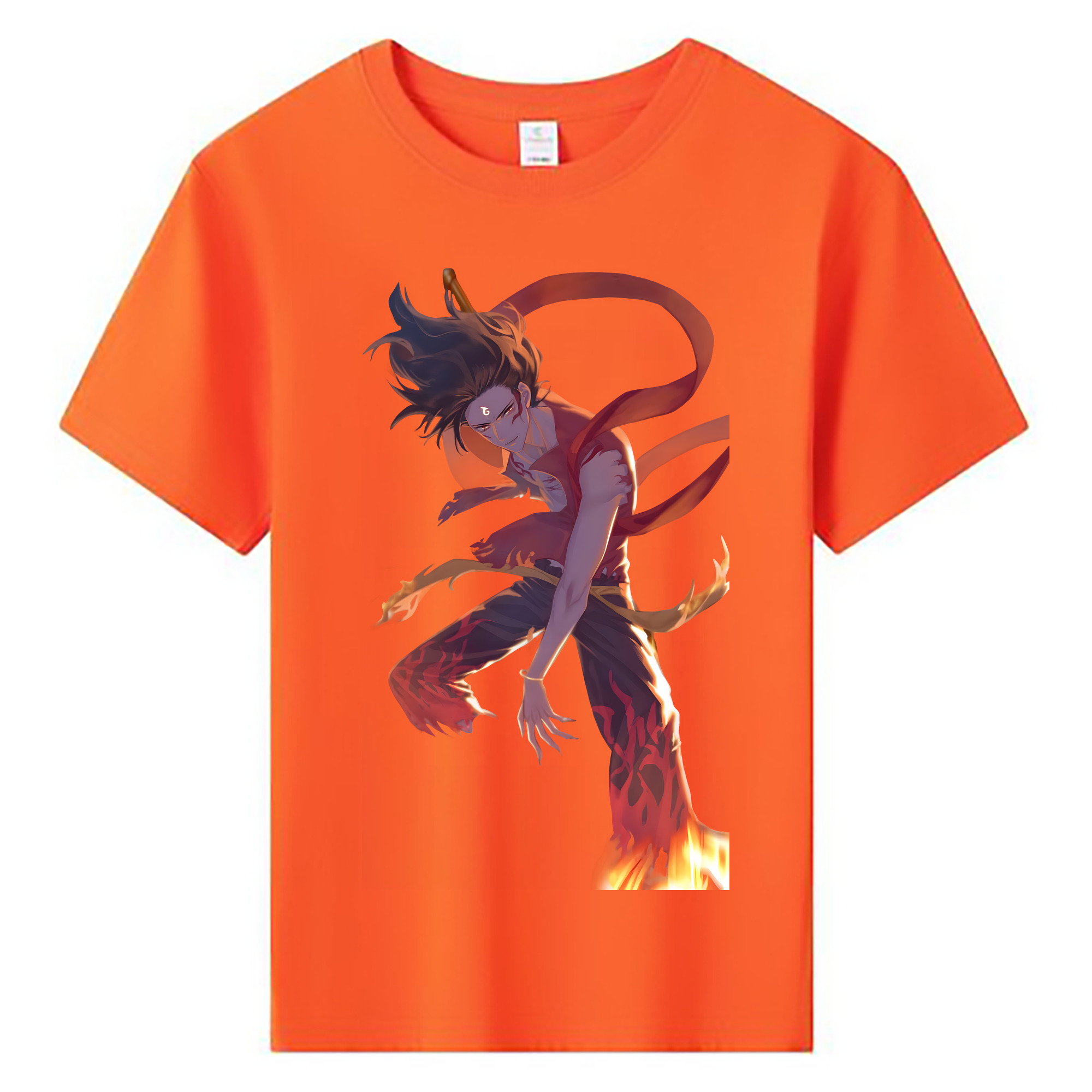 （画像用） Ne Zha 2 ナタ 魔童の大暴れ 綿100％キッズTシャツ（フロントプリント）