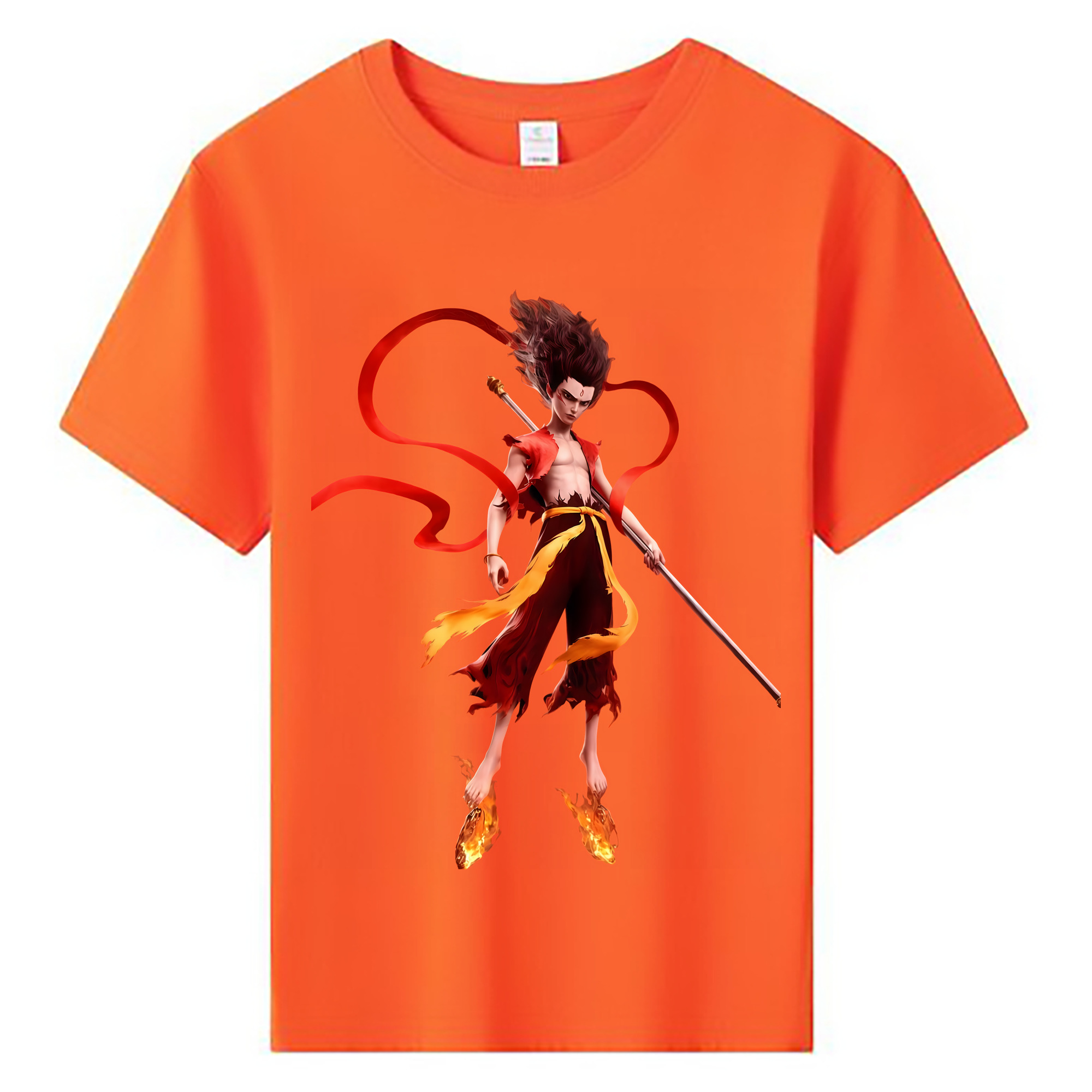 Ne Zha 2 ナタ 魔童の大暴れ 綿100％キッズTシャツ（フロントプリント）