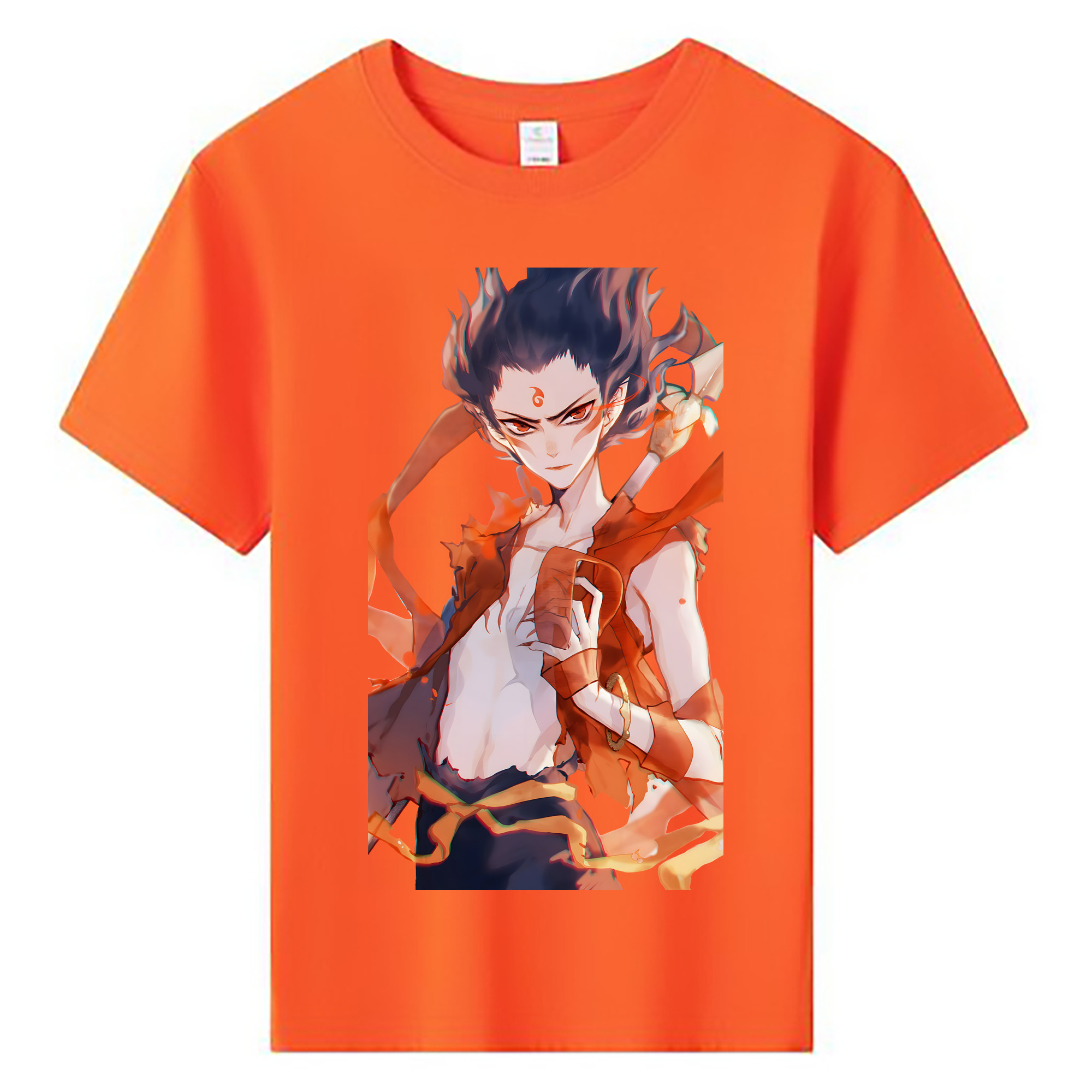 （画像用） Ne Zha 2 ナタ 魔童の大暴れ 綿100％キッズTシャツ（フロントプリント）