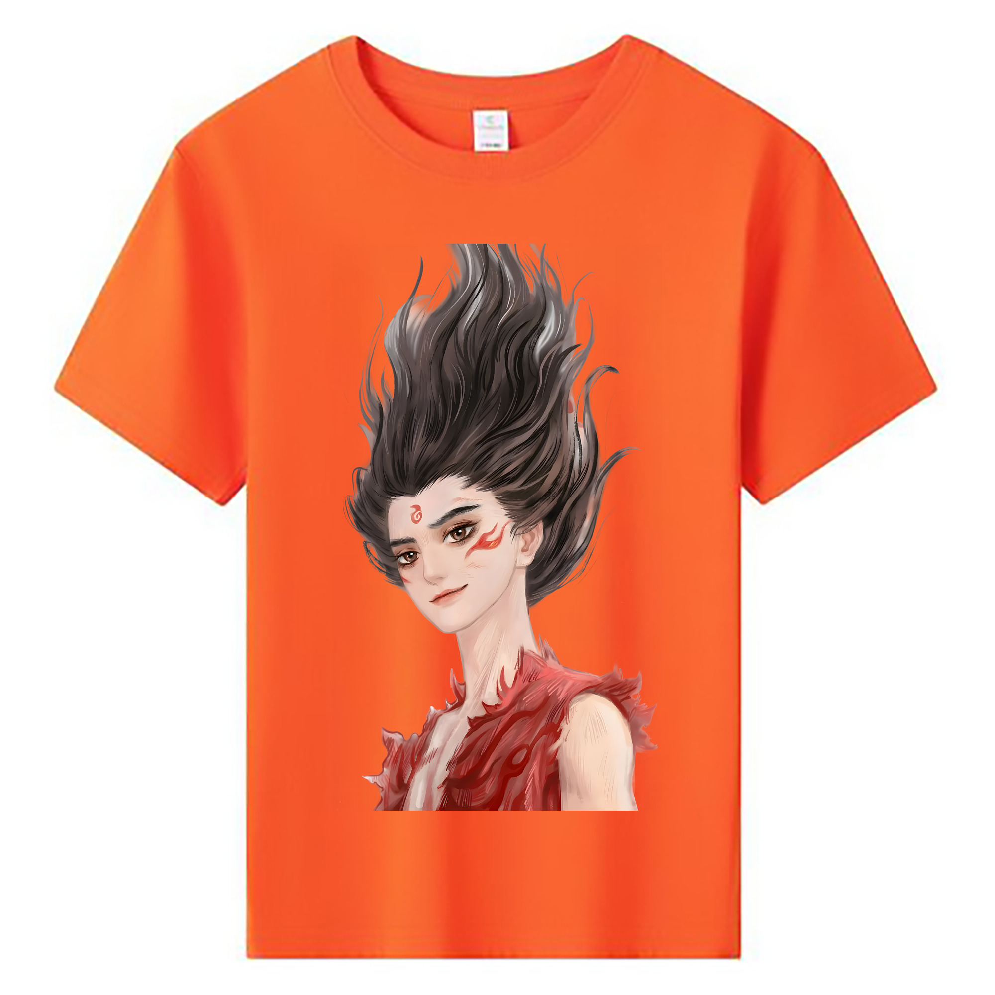 （画像用） Ne Zha 2 ナタ 魔童の大暴れ 綿100％キッズTシャツ（フロントプリント）