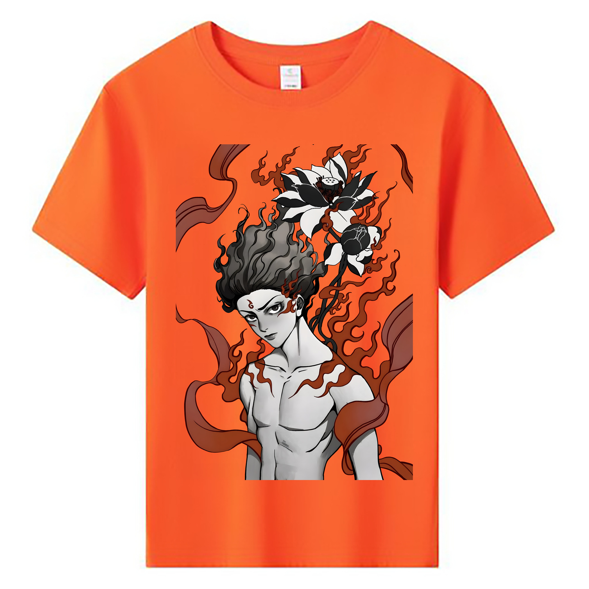 （画像用） Ne Zha 2 ナタ 魔童の大暴れ 綿100％キッズTシャツ（フロントプリント）