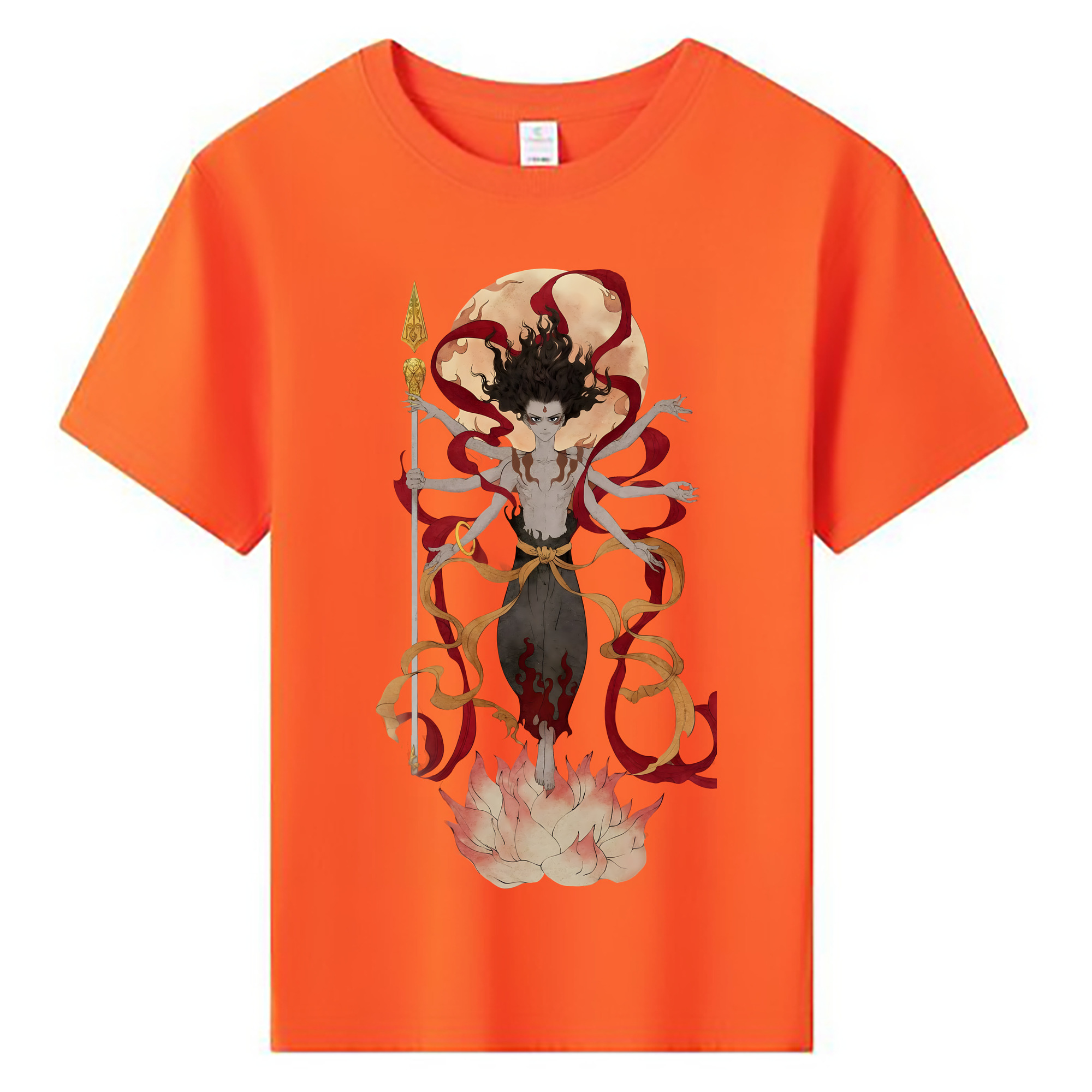 （画像用） Ne Zha 2 ナタ 魔童の大暴れ 綿100％キッズTシャツ（フロントプリント）