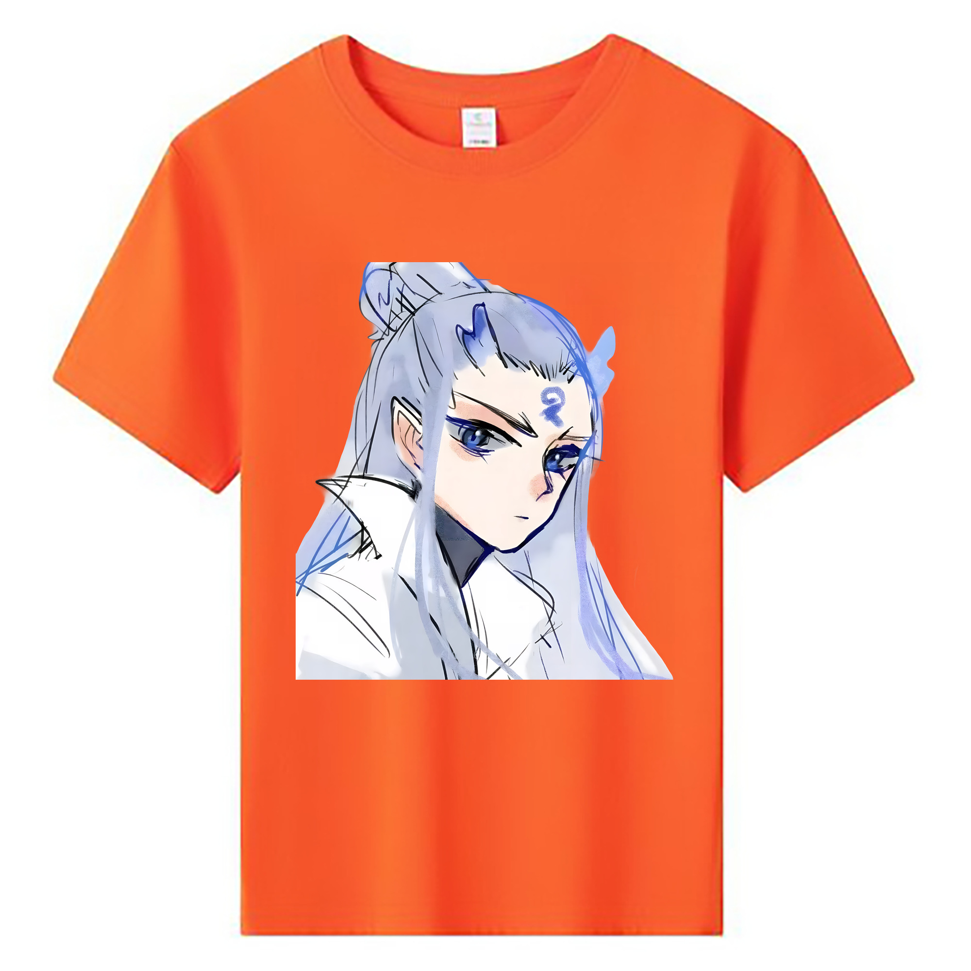 （画像用） Ne Zha 2 ナタ 魔童の大暴れ 綿100％キッズTシャツ（フロントプリント）