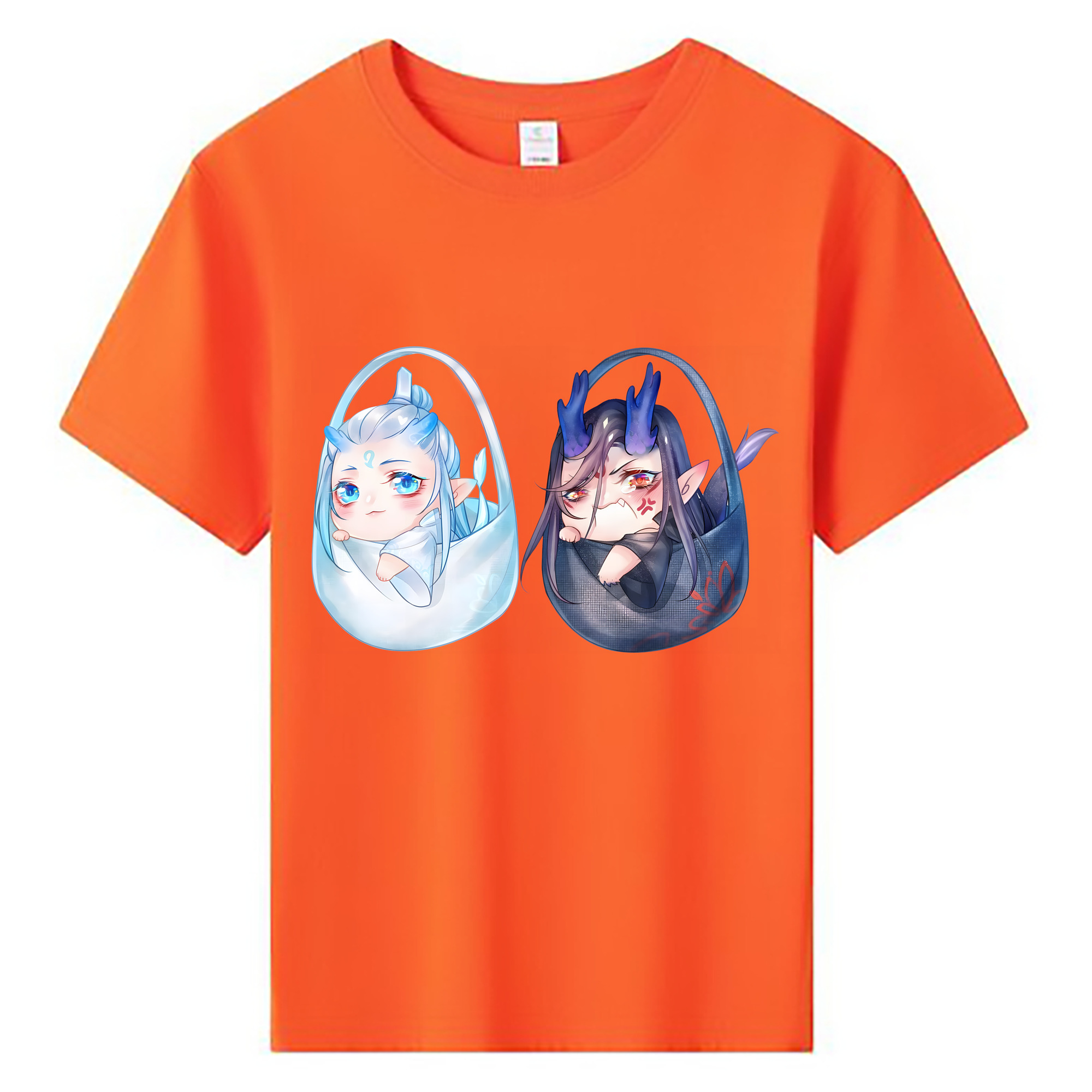 （画像用） Ne Zha 2 ナタ 魔童の大暴れ 綿100％キッズTシャツ（フロントプリント）