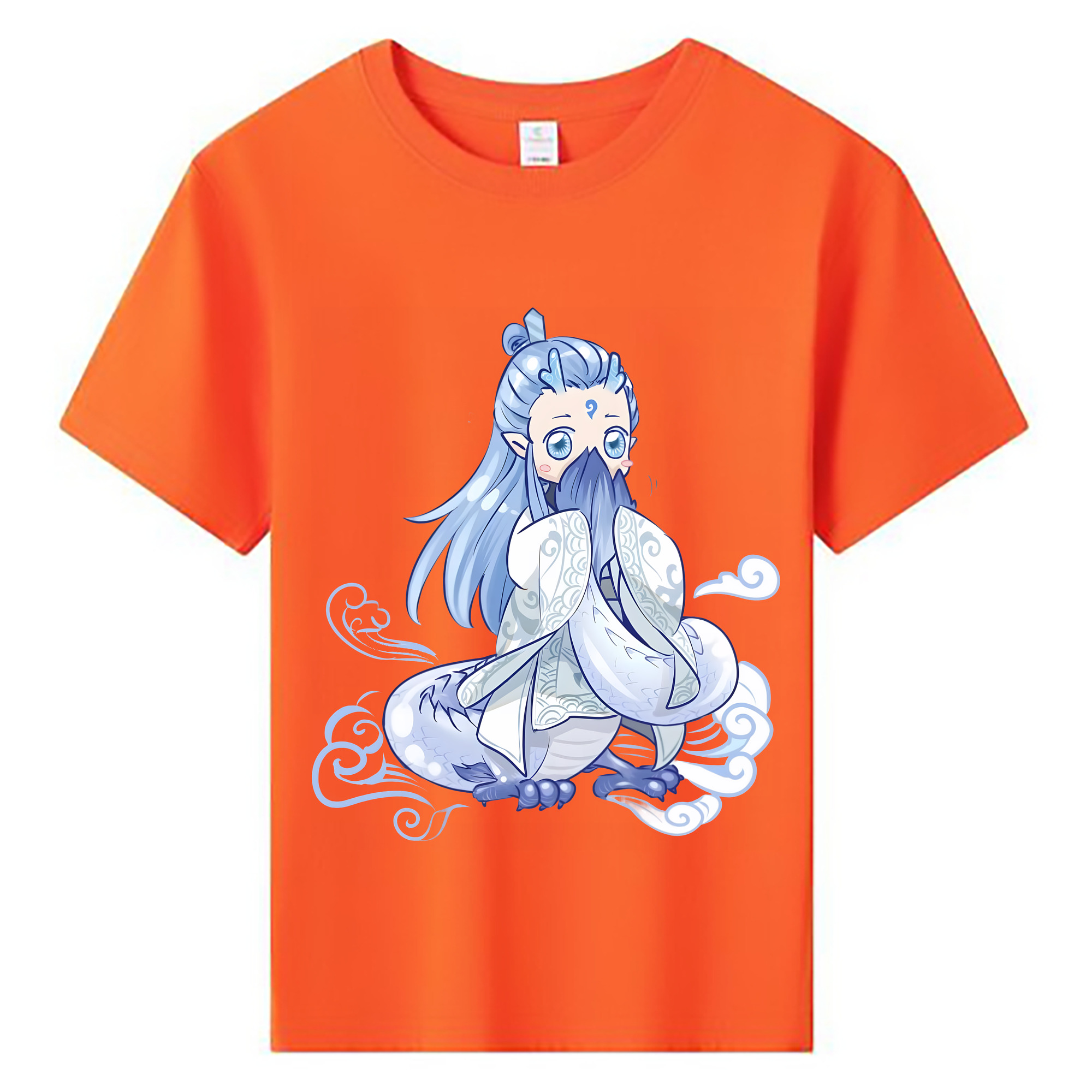 （画像用） Ne Zha 2 ナタ 魔童の大暴れ 綿100％キッズTシャツ（フロントプリント）