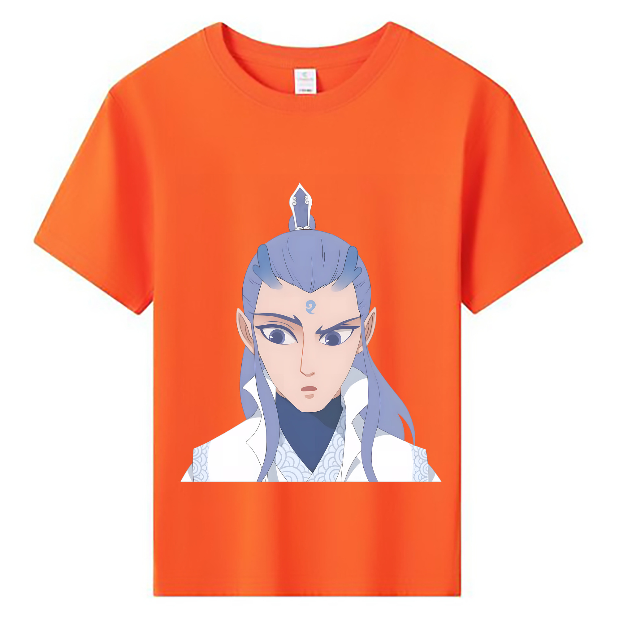 （画像用） Ne Zha 2 ナタ 魔童の大暴れ 綿100％キッズTシャツ（フロントプリント）