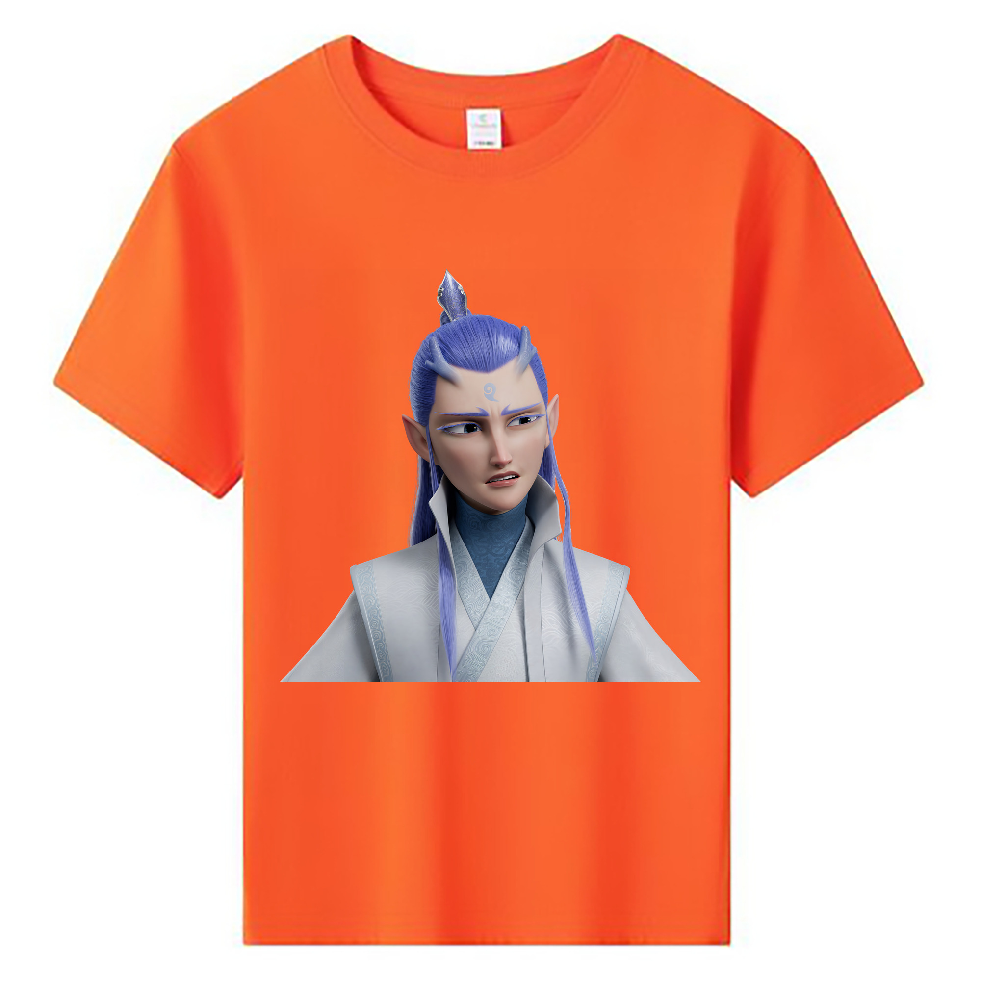 （画像用） Ne Zha 2 ナタ 魔童の大暴れ 綿100％キッズTシャツ（フロントプリント）