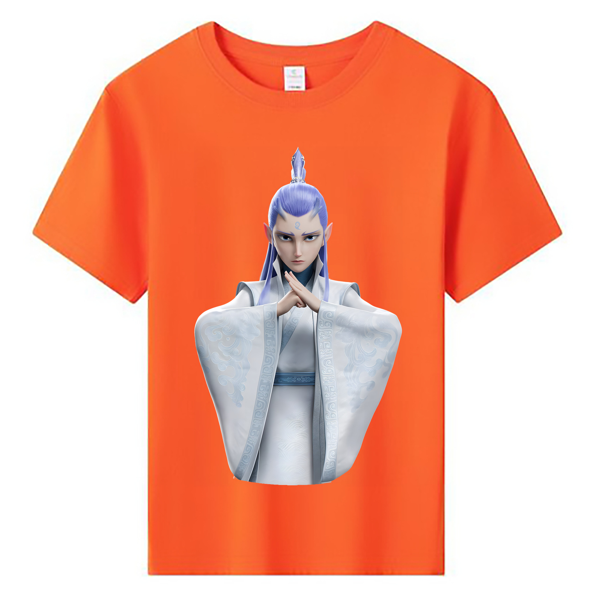 （画像用） Ne Zha 2 ナタ 魔童の大暴れ 綿100％キッズTシャツ（フロントプリント）