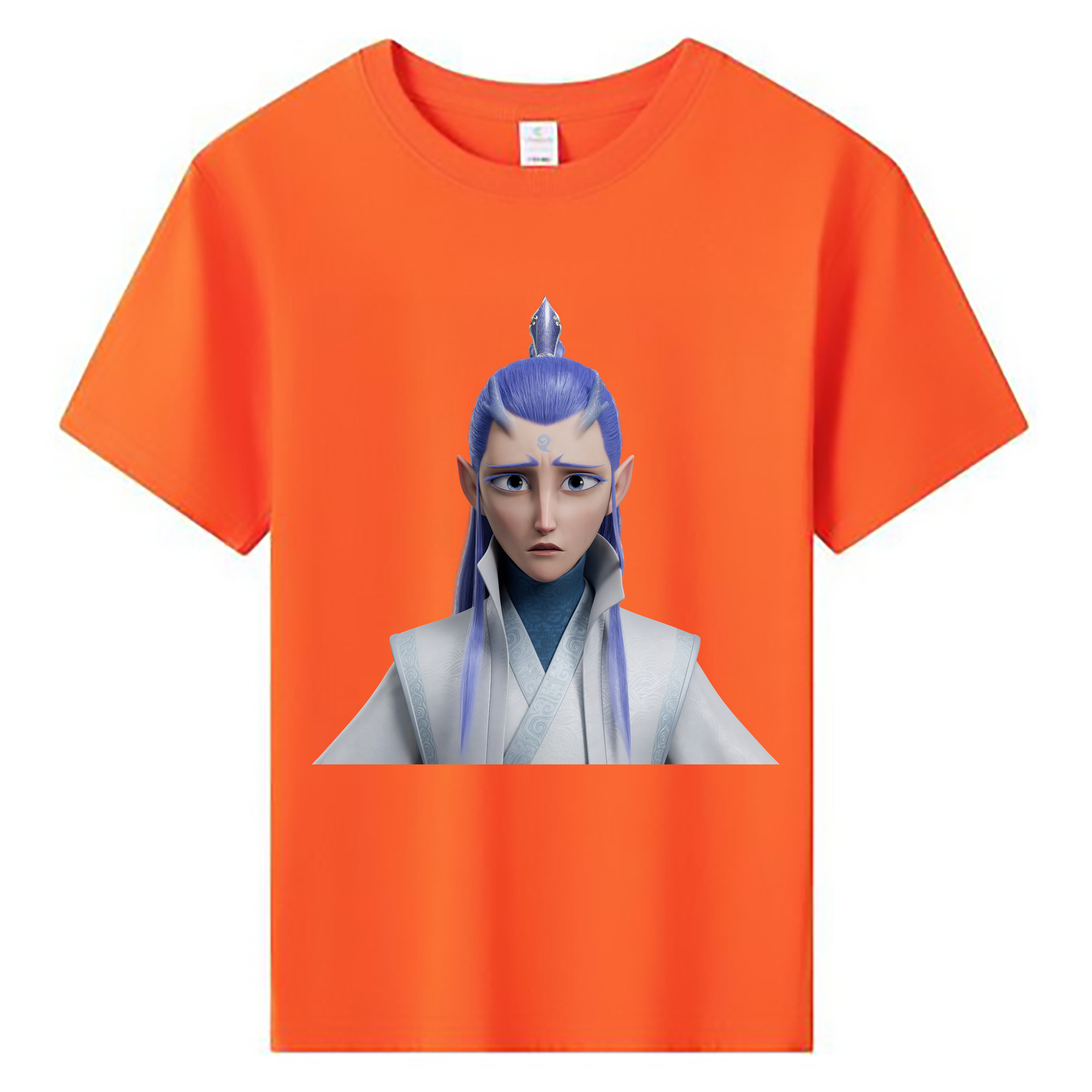 （画像用） Ne Zha 2 ナタ 魔童の大暴れ 綿100％キッズTシャツ（フロントプリント）