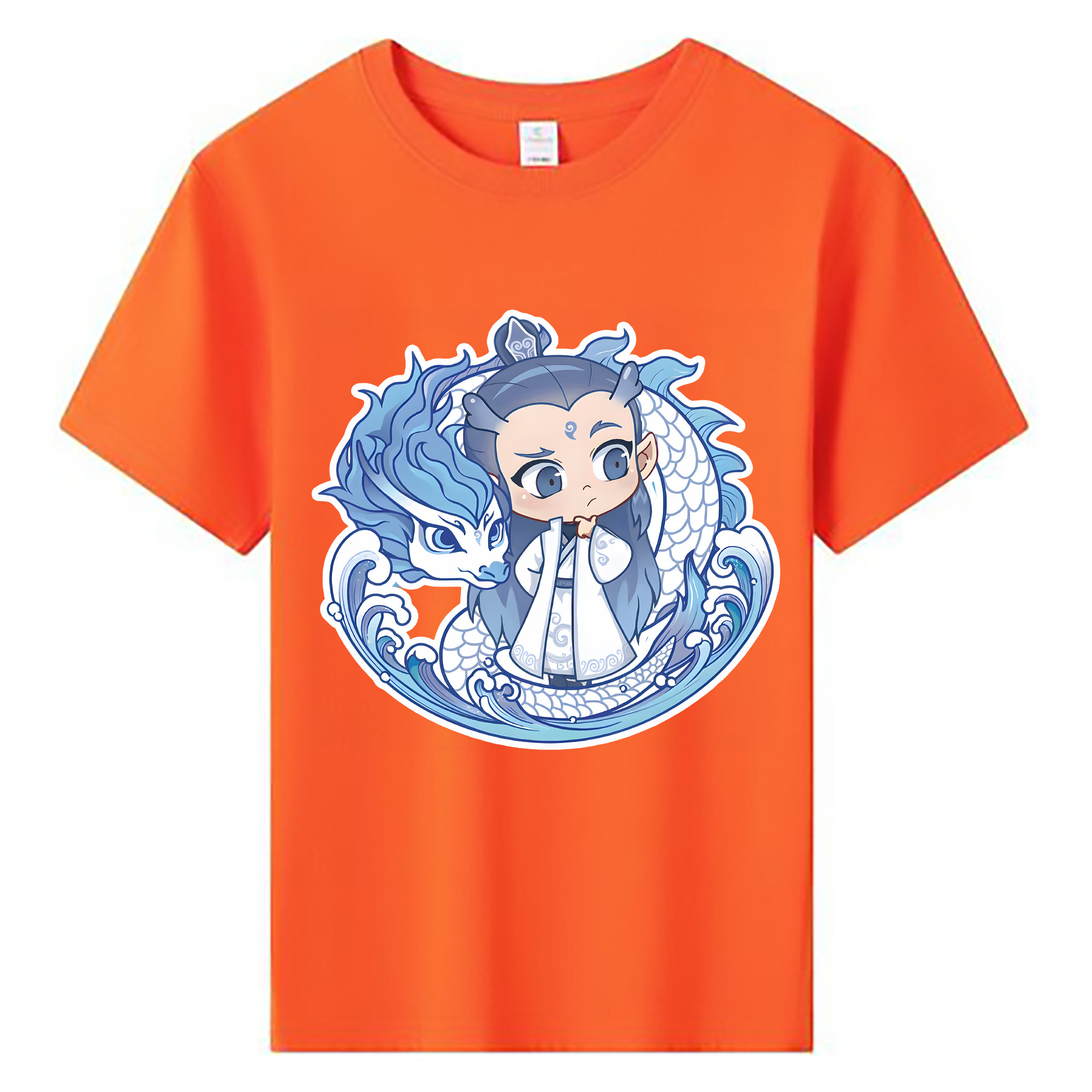 （画像用） Ne Zha 2 ナタ 魔童の大暴れ 綿100％キッズTシャツ（フロントプリント）
