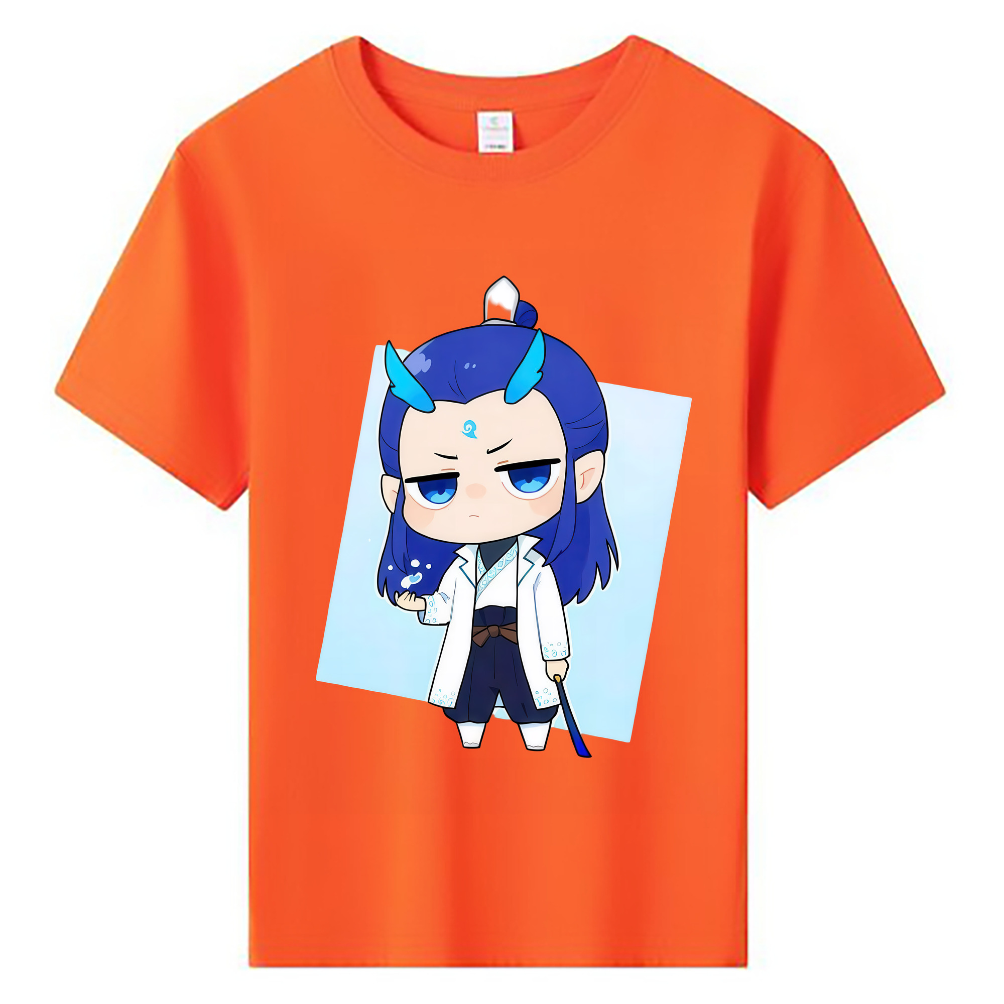 （画像用） Ne Zha 2 ナタ 魔童の大暴れ 綿100％キッズTシャツ（フロントプリント）