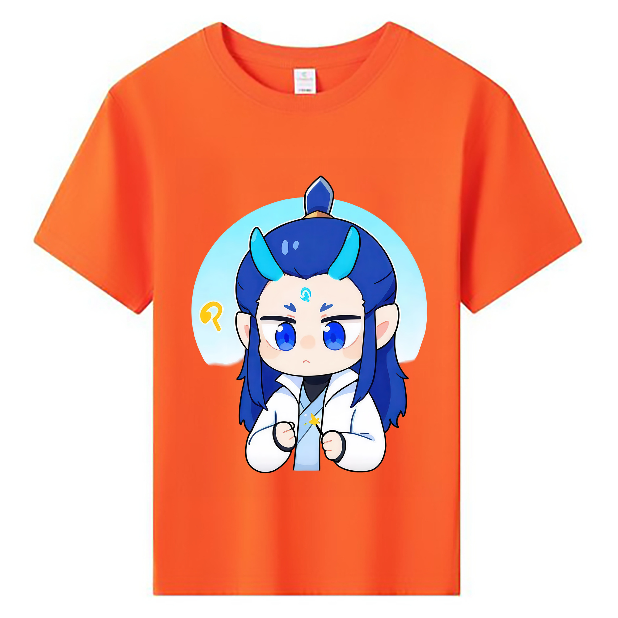 （画像用） Ne Zha 2 ナタ 魔童の大暴れ 綿100％キッズTシャツ（フロントプリント）