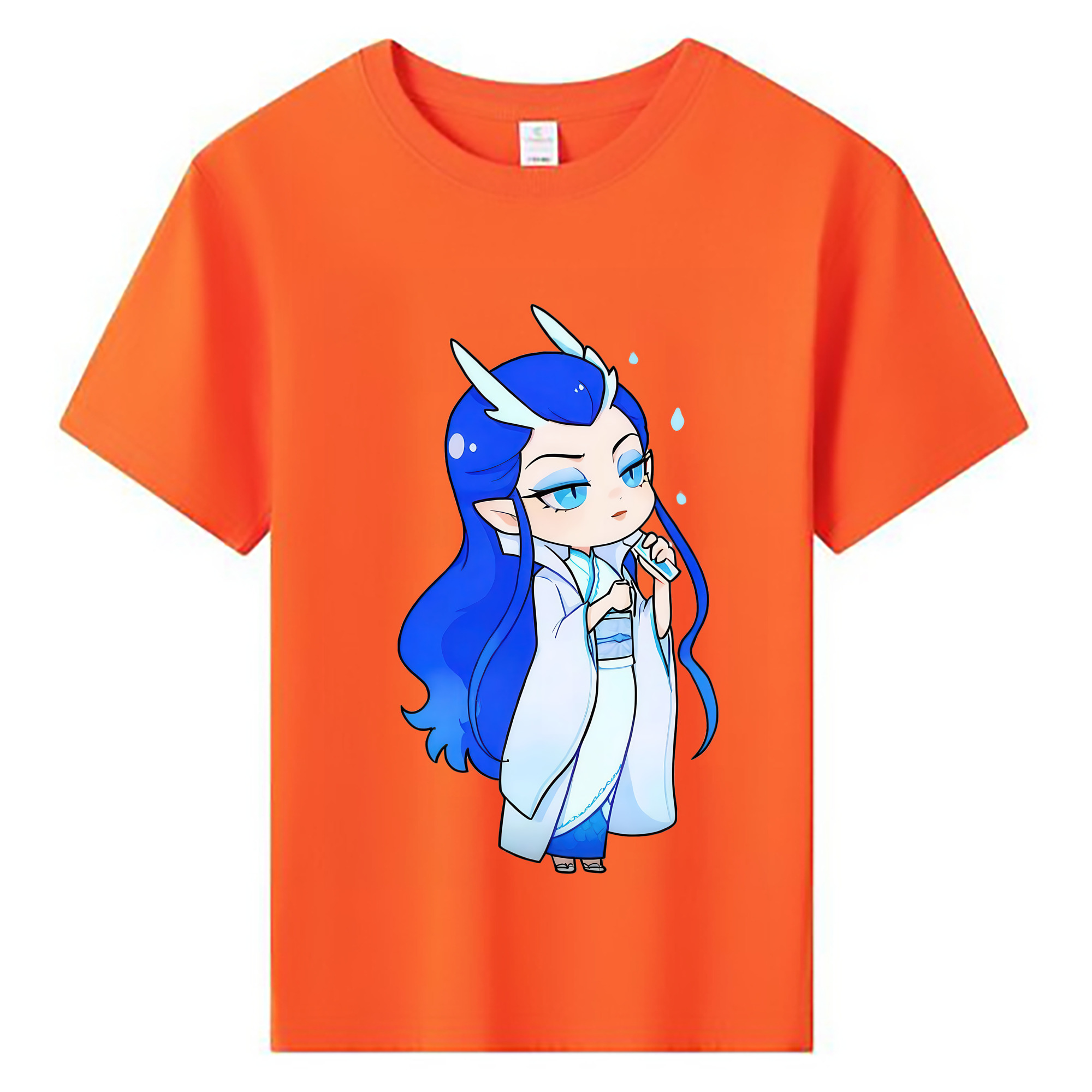 （画像用） Ne Zha 2 ナタ 魔童の大暴れ 綿100％キッズTシャツ（フロントプリント）