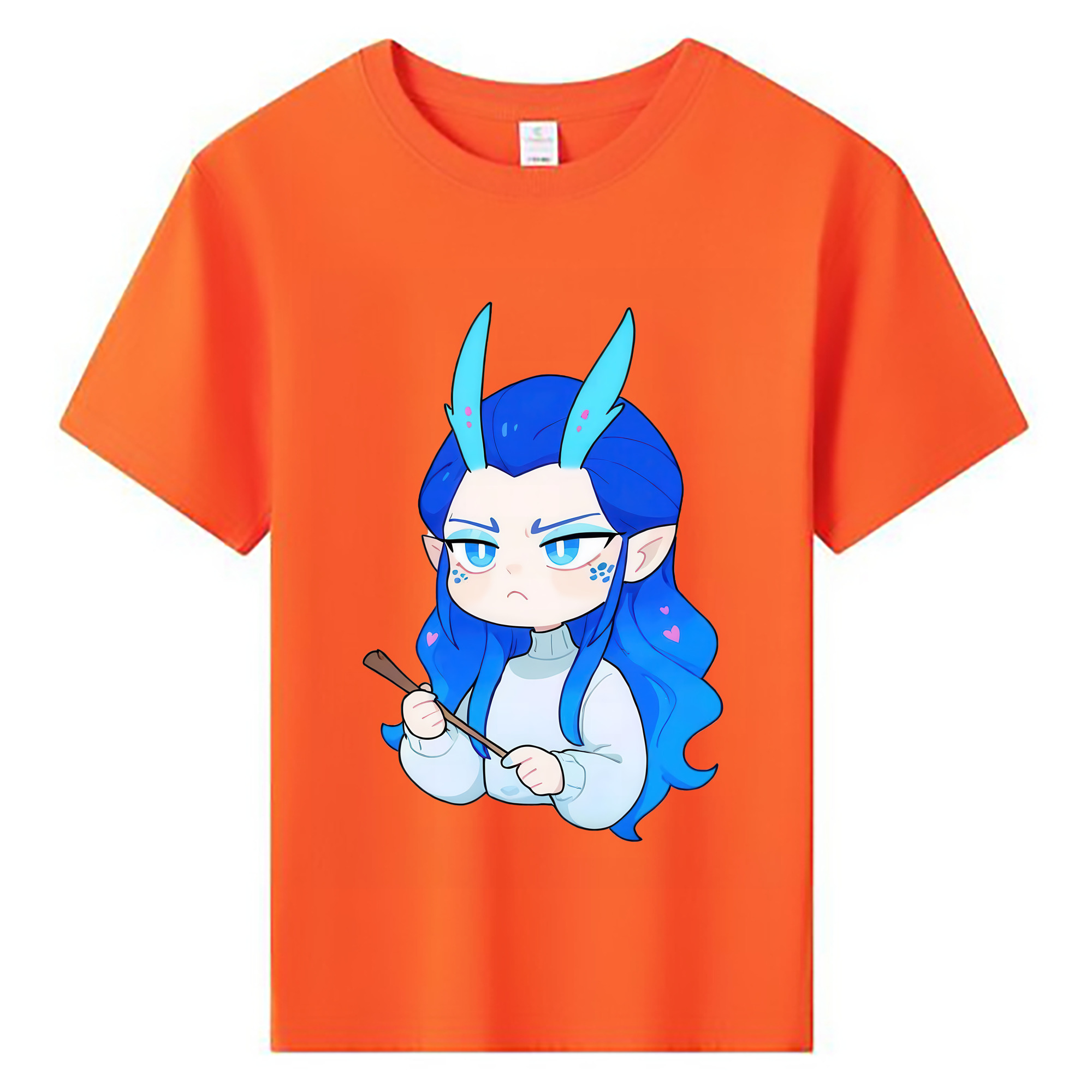 （画像用） Ne Zha 2 ナタ 魔童の大暴れ 綿100％キッズTシャツ（フロントプリント）