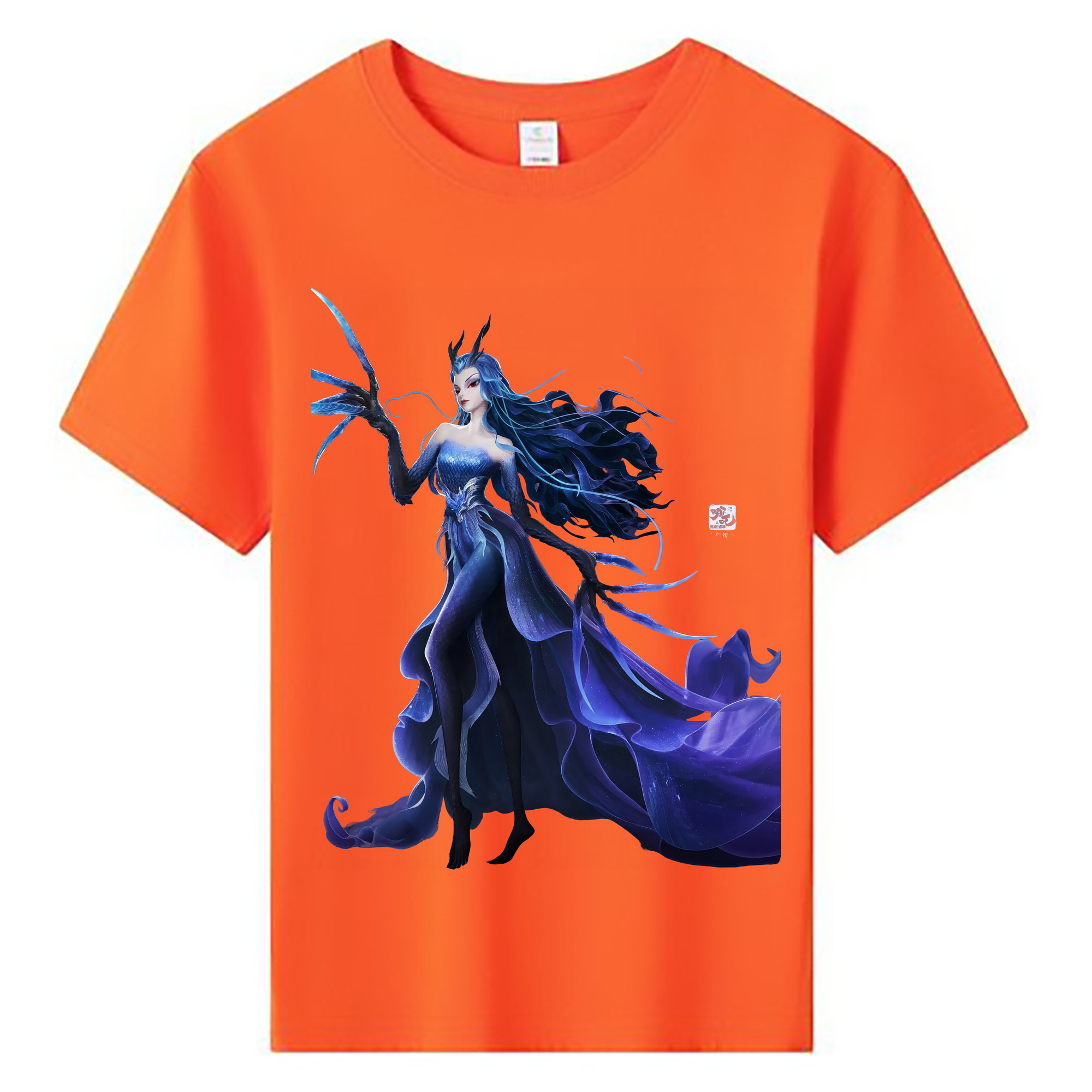 （画像用） Ne Zha 2 ナタ 魔童の大暴れ 綿100％キッズTシャツ（フロントプリント）