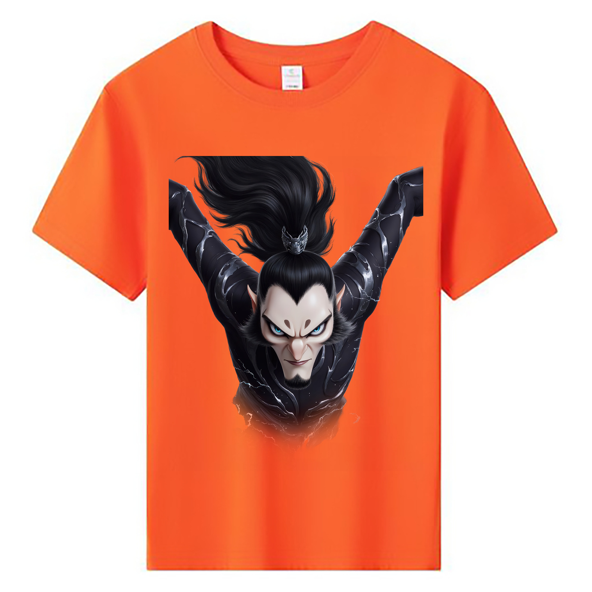 （画像用） Ne Zha 2 ナタ 魔童の大暴れ 綿100％キッズTシャツ（フロントプリント）