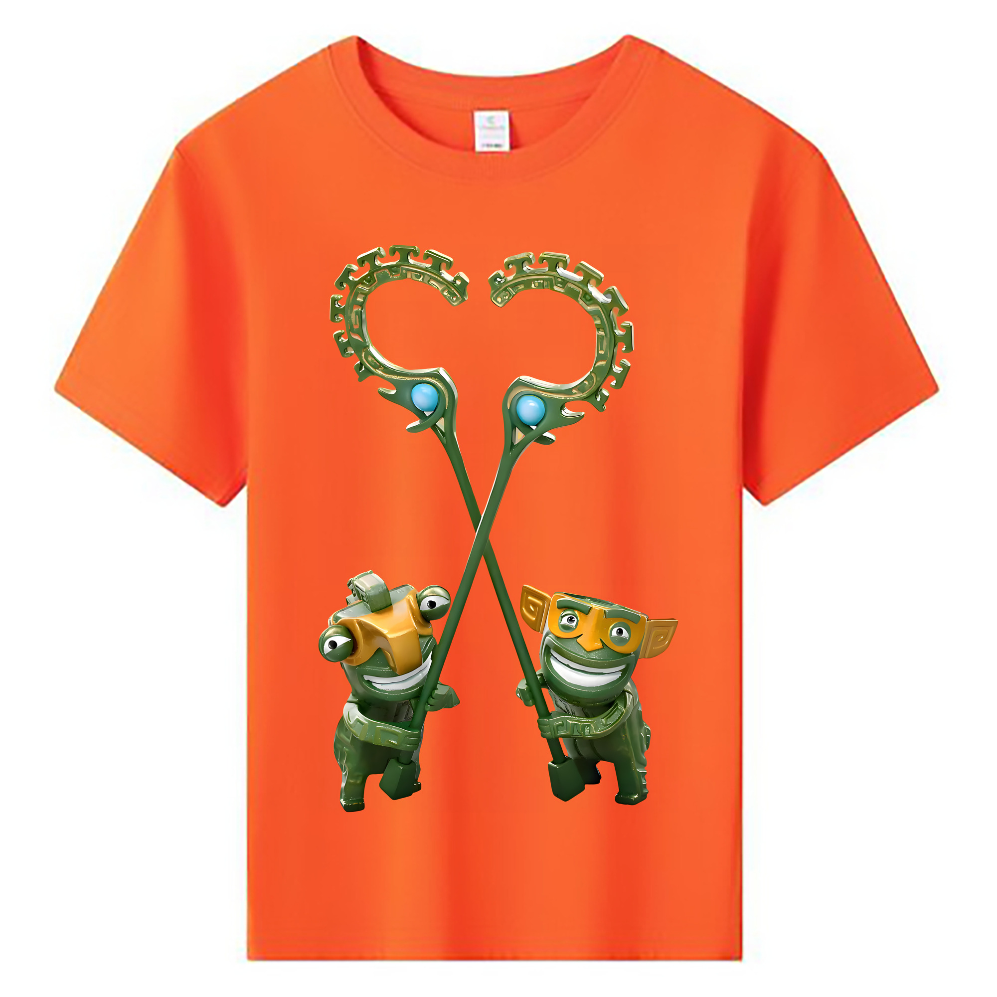 （画像用） Ne Zha 2 ナタ 魔童の大暴れ 綿100％キッズTシャツ（フロントプリント）